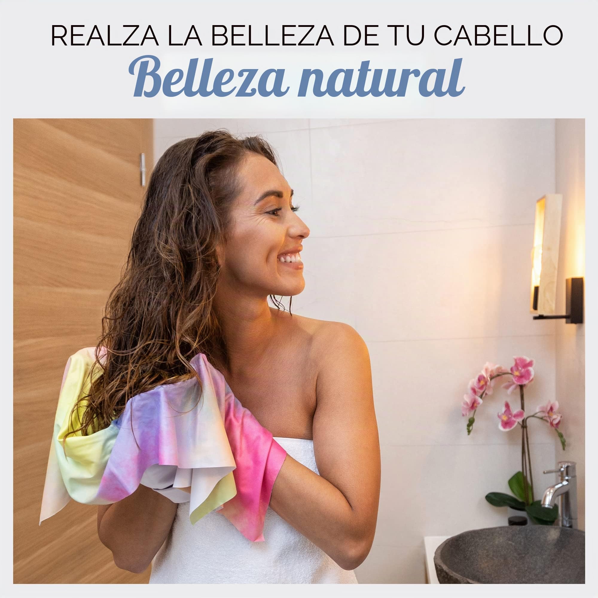 Toalla de microfibra para el pelo para mujer, regalo y viajes, suave como la seda, rizado, ondulado, liso, para niñas, esencial para el desprendimiento, antiarrugas, secado rápido, funciona mejor que