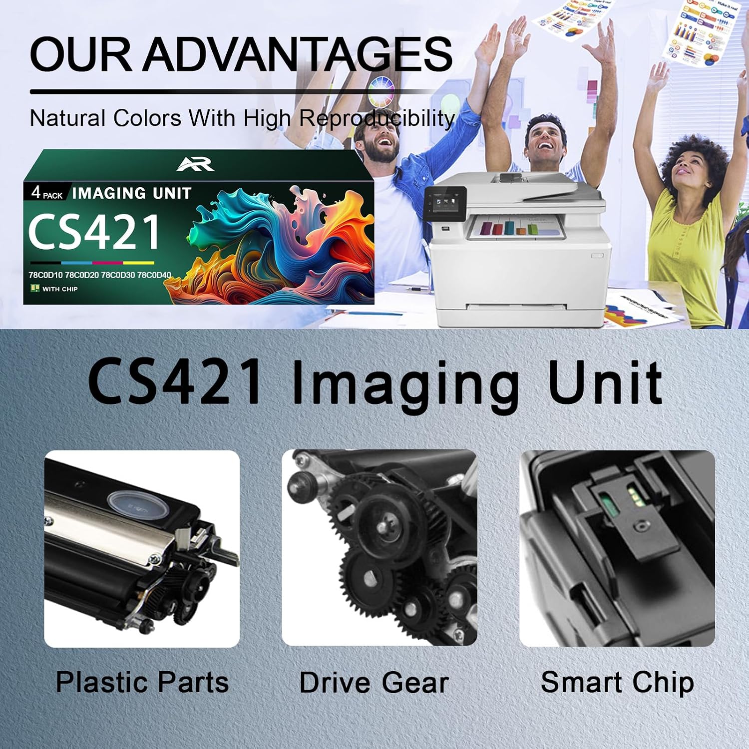 CS421 Developer Unit for Lexmark CS421 78C0D40 Yellow Developer Units Work for Lexmark C2240 C2325 CS521 CX625 MC2425 XC2235 XC2240 XC4240 Printer