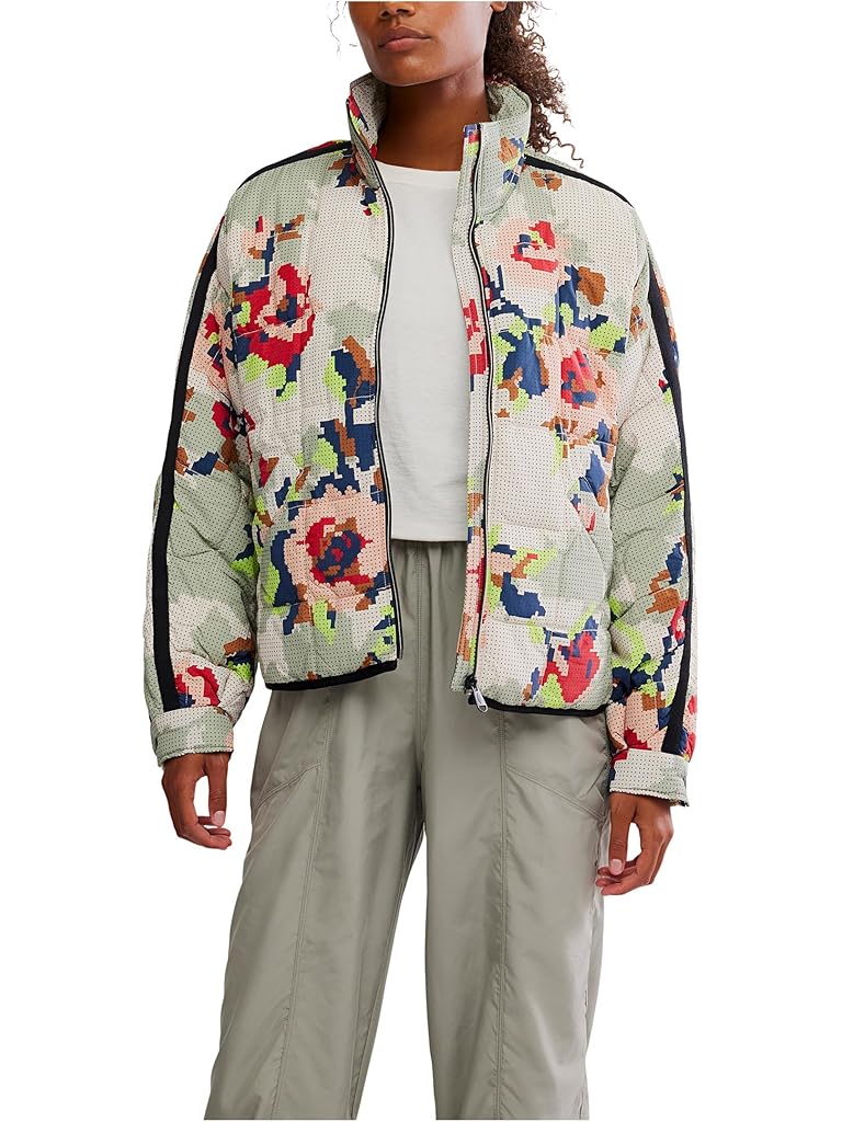 White Free People Pippa Packable Printed