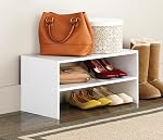 Whitmor Stackable 24" Wide 2-Shelf Storage Organizer, White