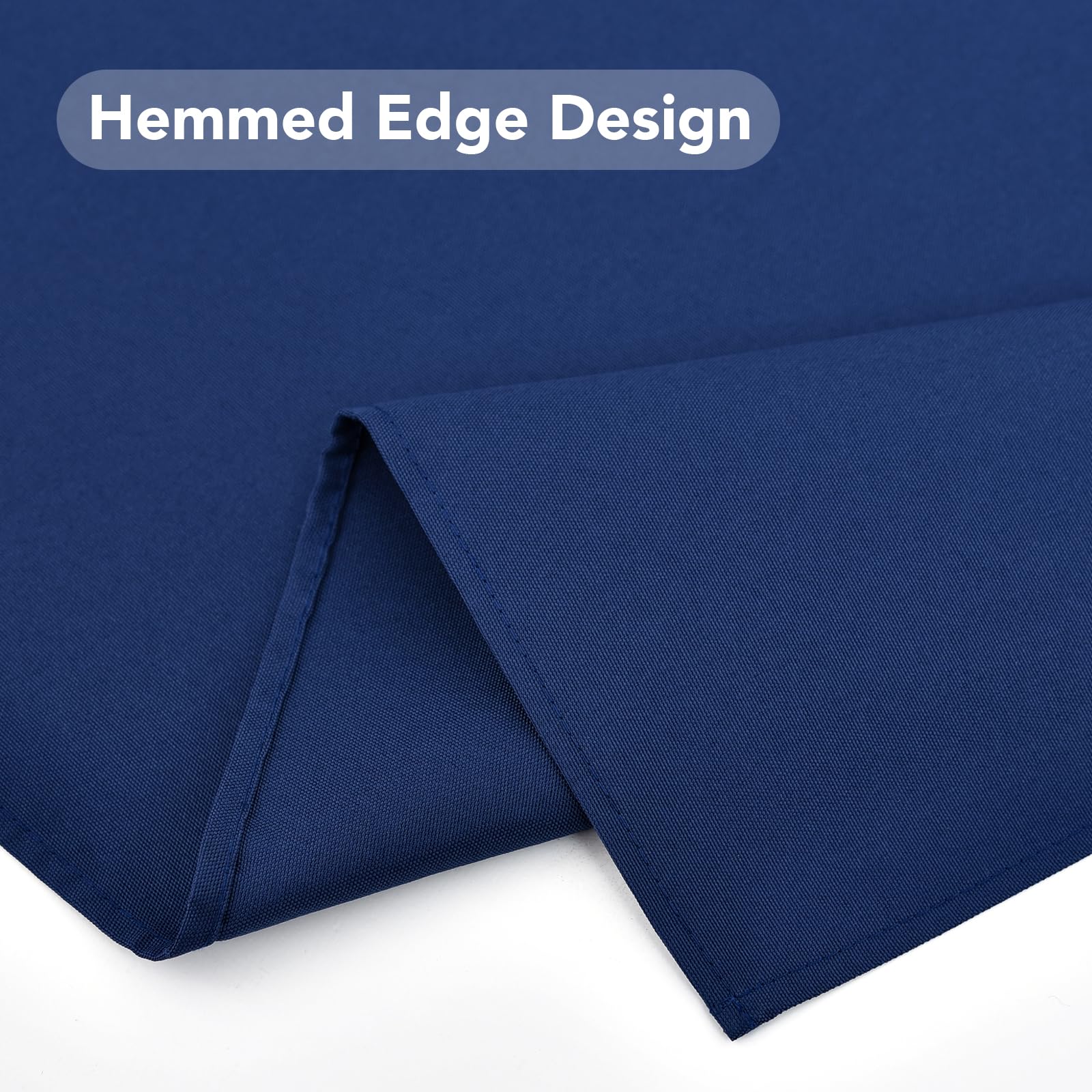 NEWISHER Navy Blue Square Tablecloth, 92x92 cm (36x36 inch), Heavy Duty Polyester Fabric Tablecloths - Image 4