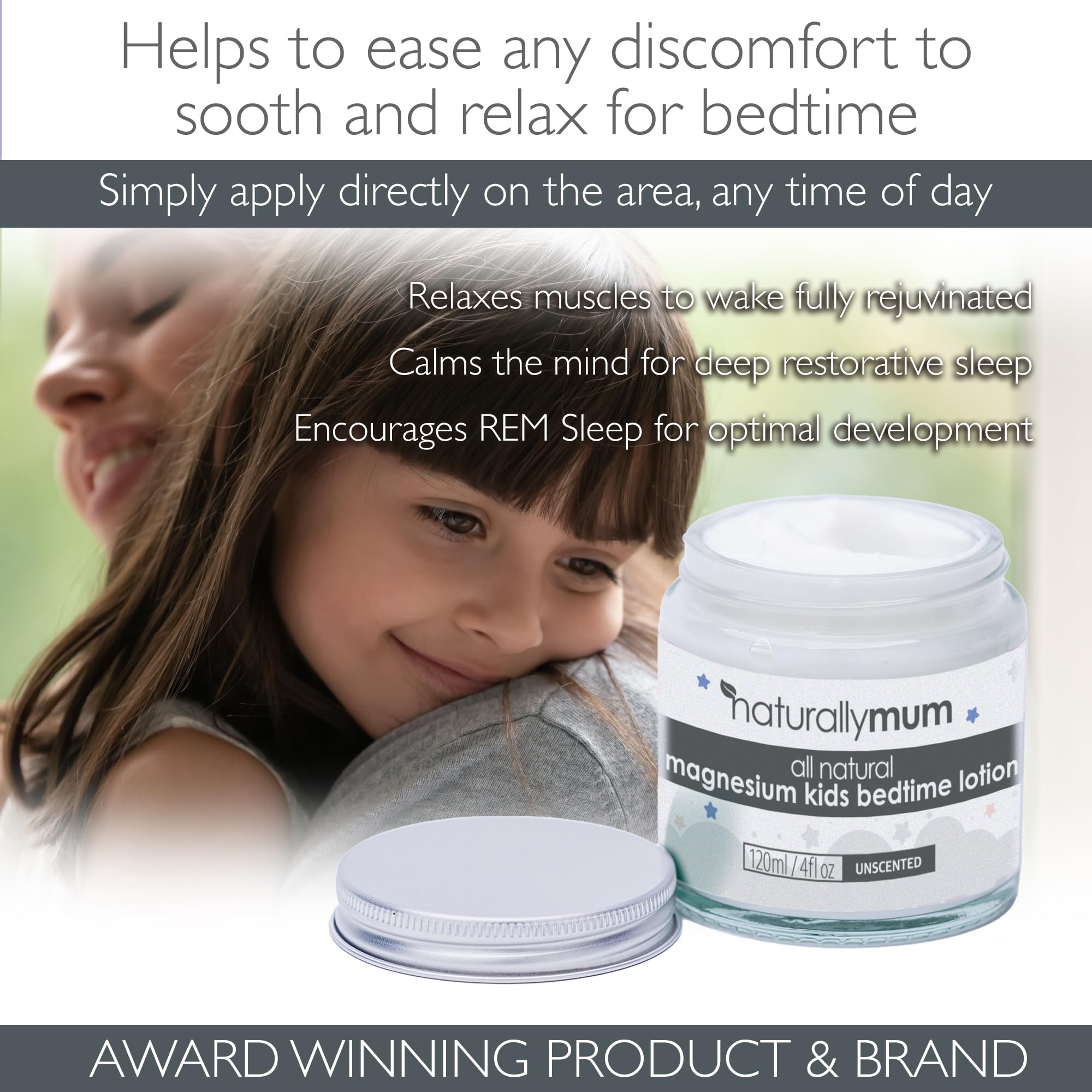 NaturallyMum Kids Magnesium Bedtime Lotion Support For