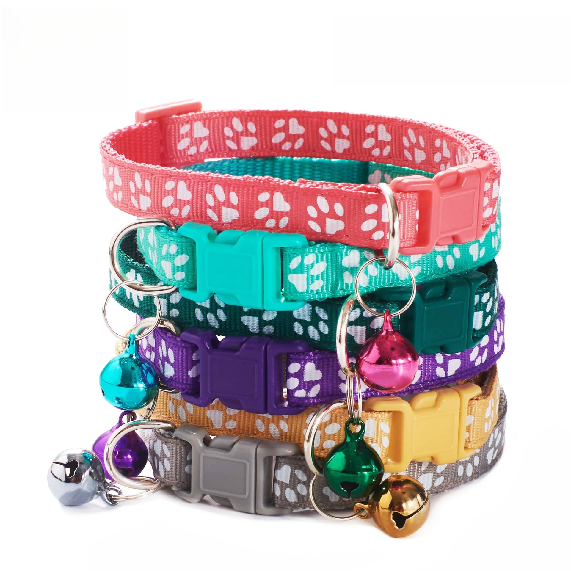 19 collari identificativi per cuccioli con campanello, regolabili da 19 a 32 cm, in morbido nylon, regolabili, per animali domestici appena nati