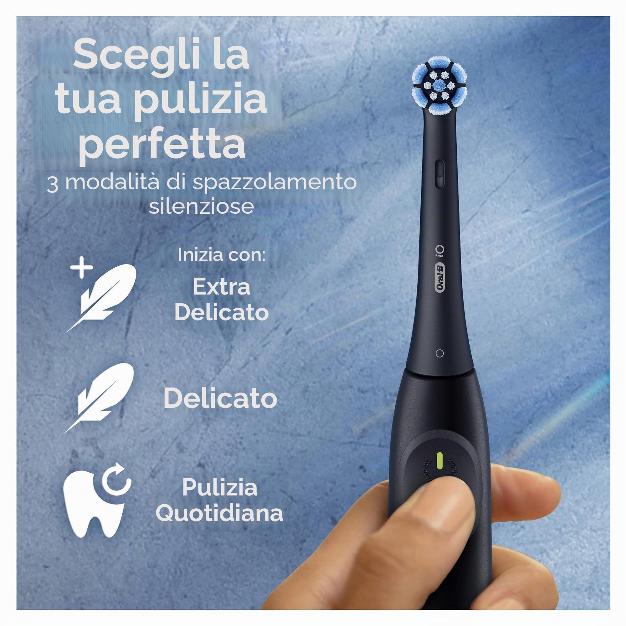 Oral-B iO Series 2 Spazzolino elettrico Duo, con 2 maniglie, 3 testine di ricambio, custodia da viaggio, 3 modalità di pulizia per la cura dei denti, spazzolino elettrico, progettato da marrone, nero