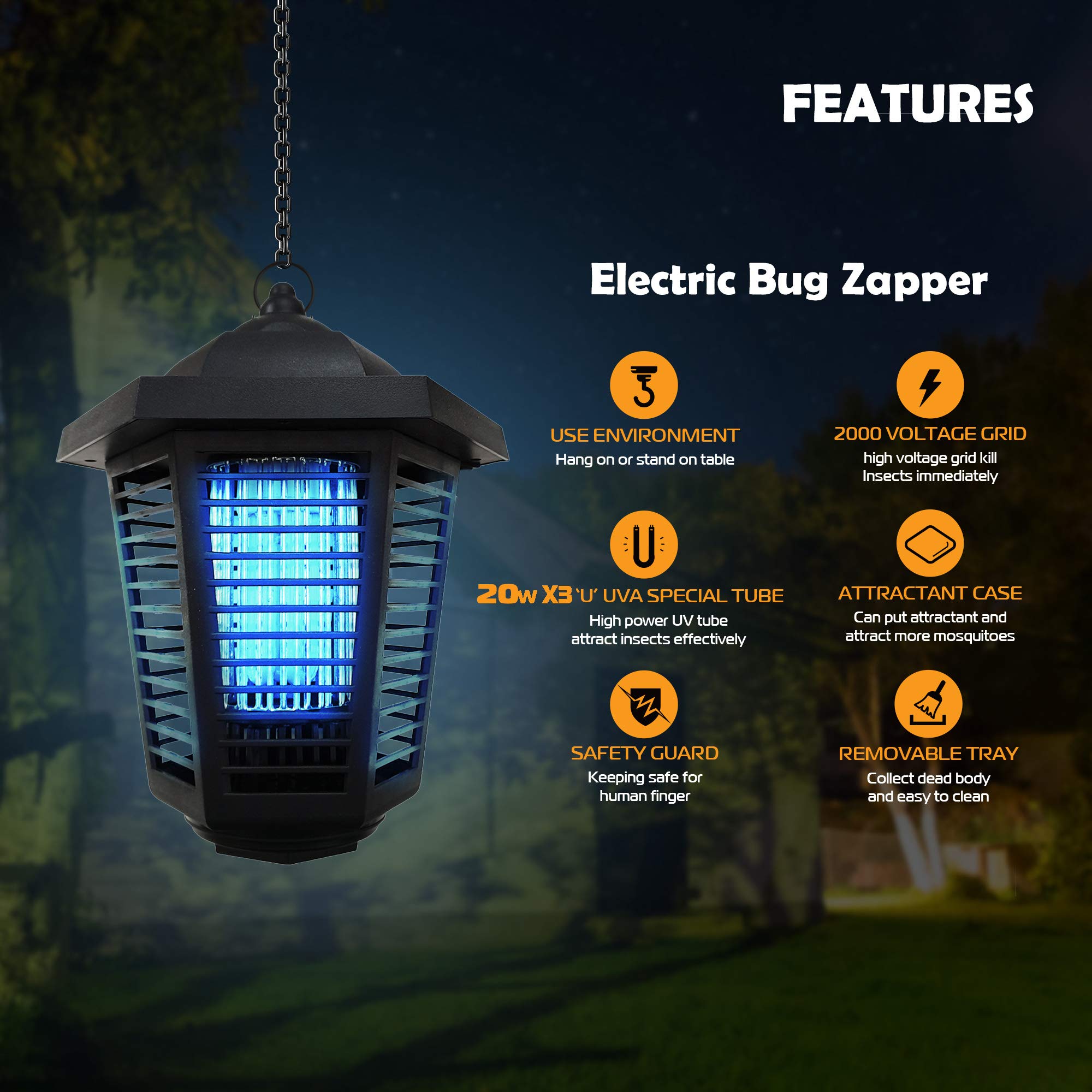 Buy Pestnot Electric Bug Zapper & Mosquito Killer Up to 1 Acre