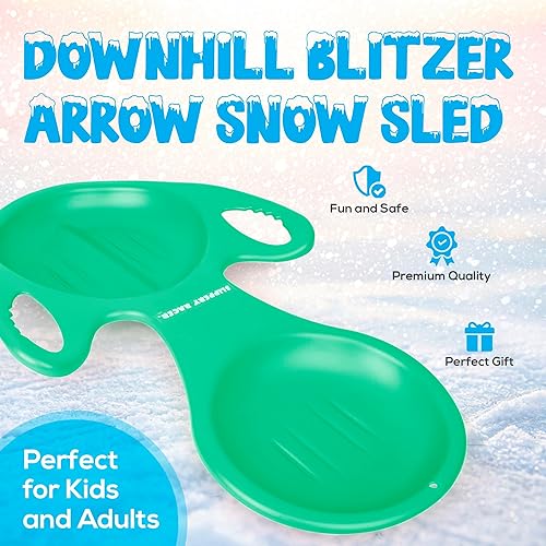 Vista 37 de Slippery Racer Descenso Blitzer Flecha Trineo de nieve.