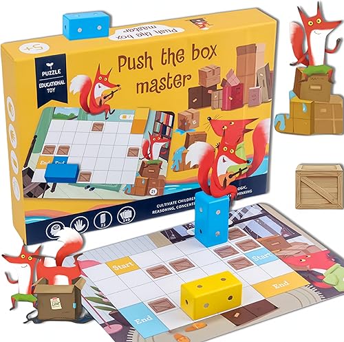 Mailuren Juegos de mesa STEM Juguetes de aprendizaje preescolar, bloques de movimiento lógico magnético, juegos de rompecabezas, juguetes Montessori