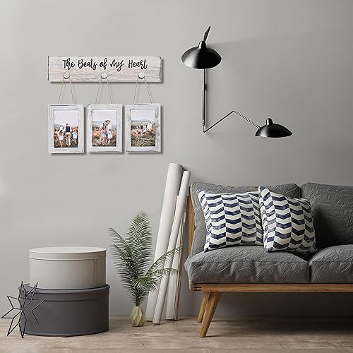 Miniatura 10 de MONT PLEASANT Marcos de fotos de 4 x 6 pulgadas, collage para pared, rústico, vintage, con plexiglás HD, marco de fotos para colgar, marco de fotos