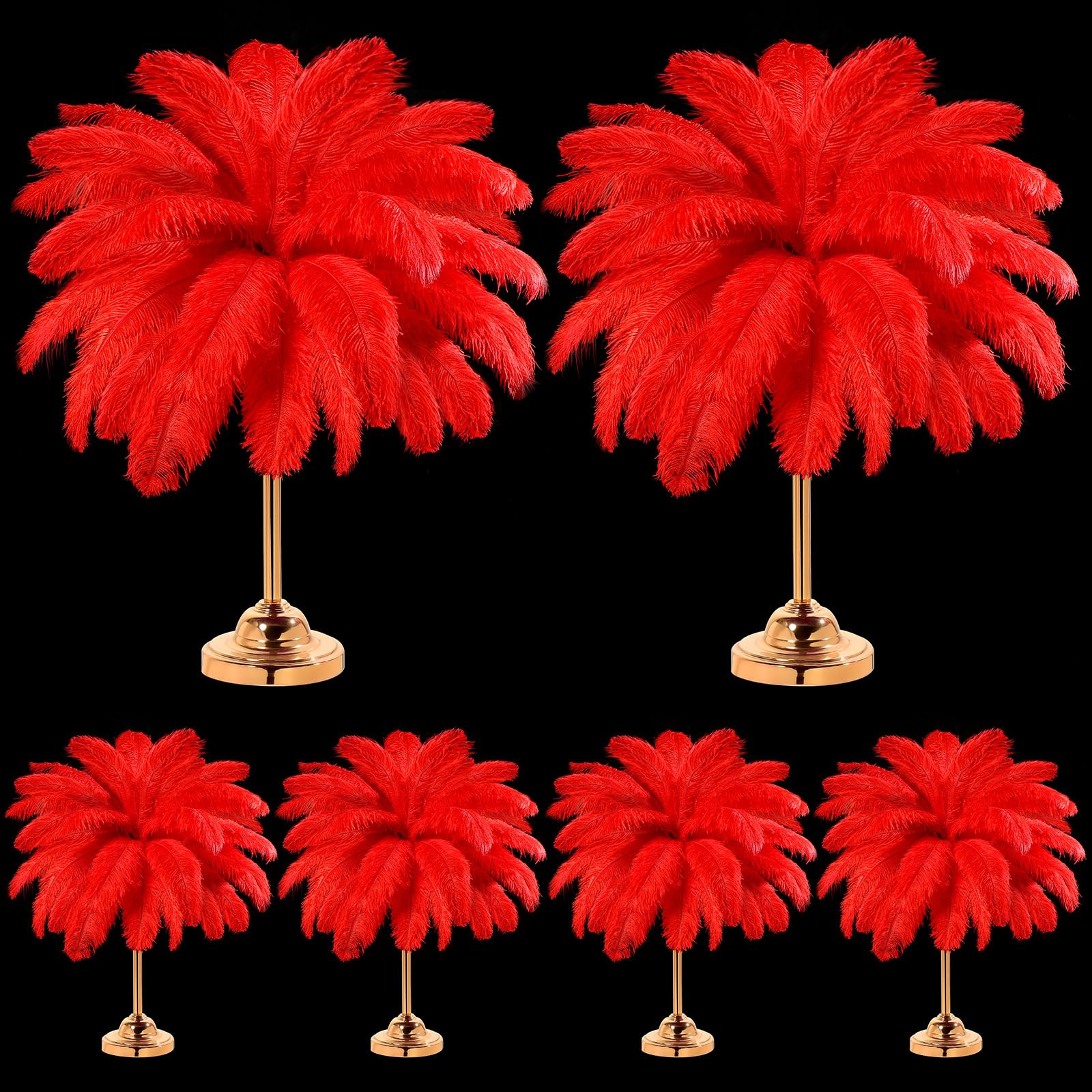 XunYee 100 Pcs Large Natural Ostrich Feathers Plumes Bulk for Centerpiece 16-18 Inch (40-45 Cm) Feathers for DIY Crafts Christmas Wedding Masquerade