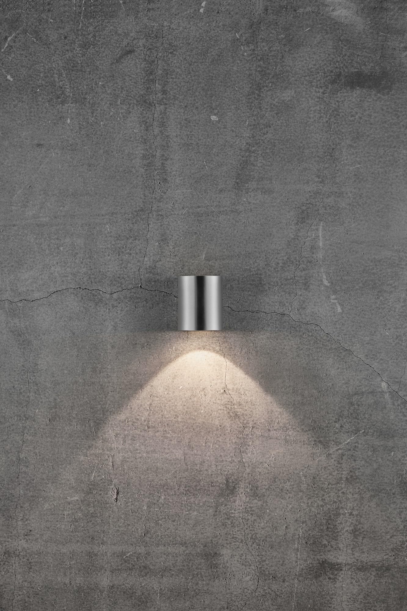 Nordlux CANTO 2 Wandleuchte Edelstahl, LED, 10.6W, 500 Lumen, IP44, Up- & Downlight, 3000K, 30.000 Stunden Lebensdauer, Inklusive 4 Lichteffekte, Modernes Design