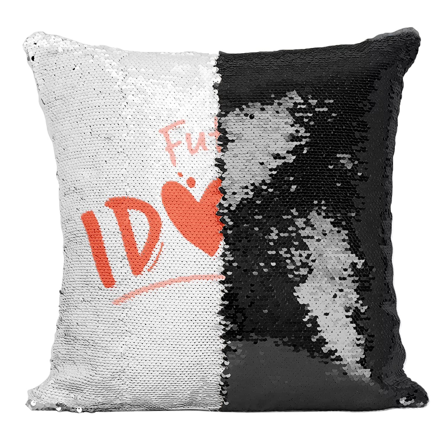 Coussin sequin noir paillettes Future Idole pour décoration salon