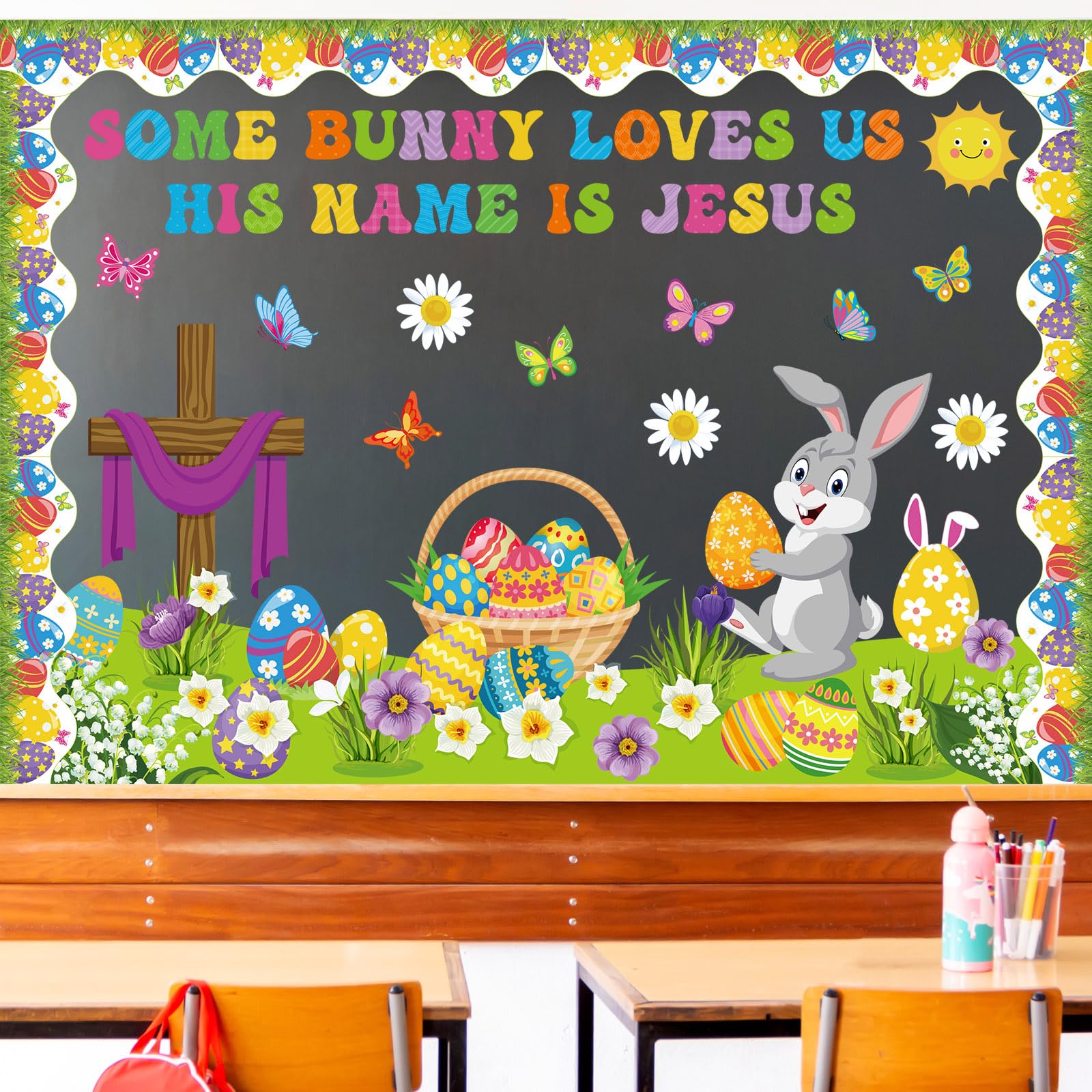 Snapklik.com : Pasimy Easter Bulletin Board Decorations Set Christian ...