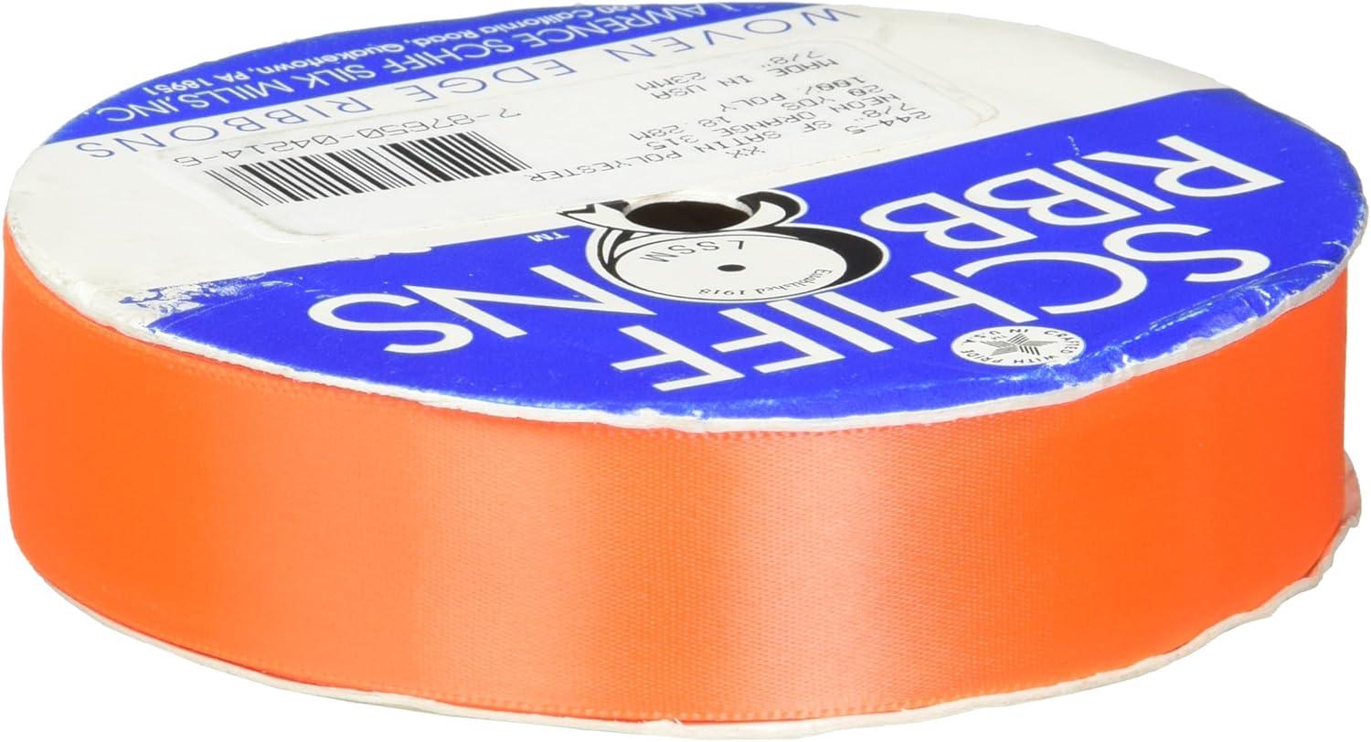 Schiff Ribbons 244-5 7/8-Inch Polyester Single Face Satin Ribbon, 100-Yard, Sapphire