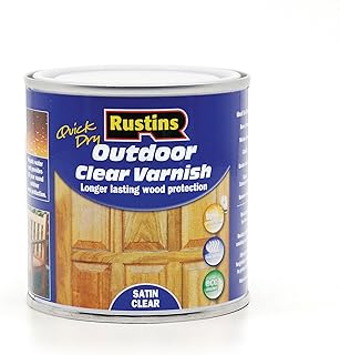 Rustins 250ml Outdoor Varnish Satin, Clear