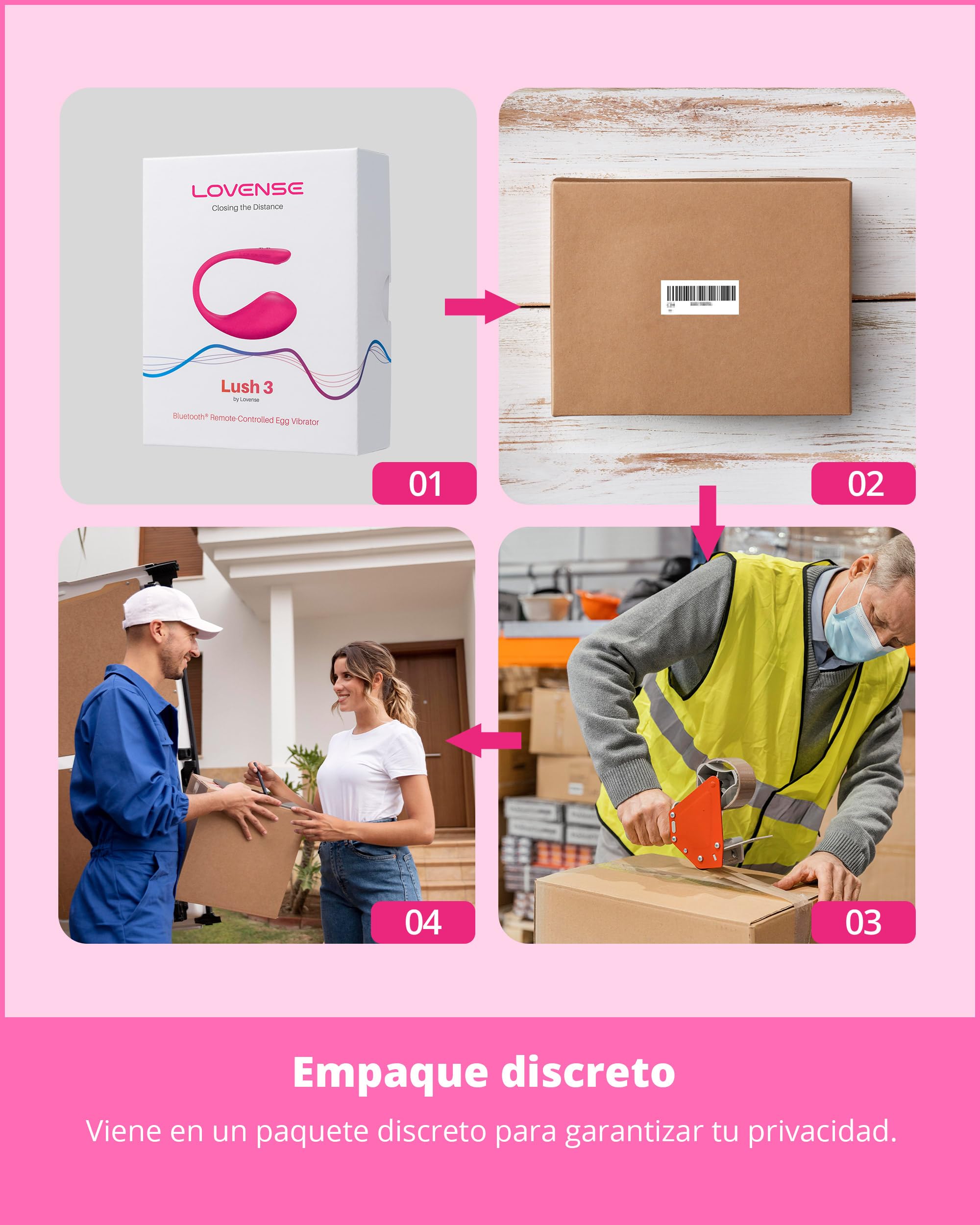 LOVENSE Lush 3 Vibrador Control Remoto App, Estimulador de Punto G Femenino | Huevo Vibradorador Mujer con Mando a Distancia, Patrones de Vibración Personalizados Llimitados, Juguetes Eróticos para Ella