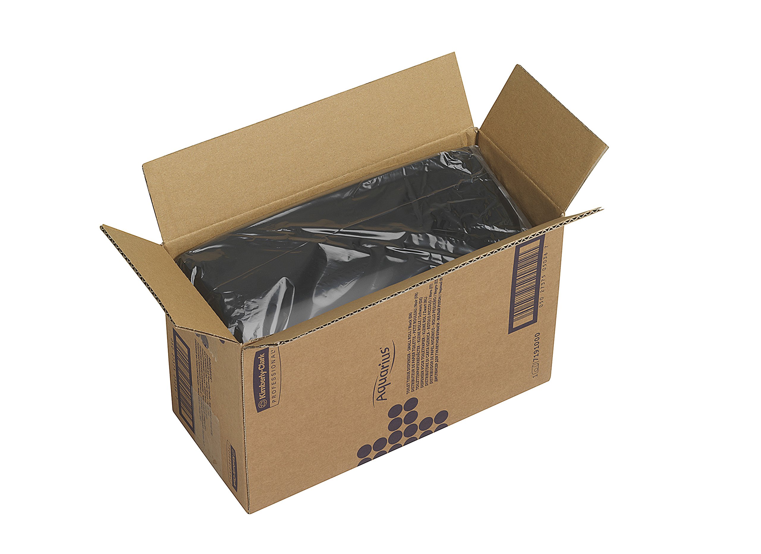 Aquarius, 7191, dispensador de papel higiénico en rollo pequeño, negro, 1 x 1 dispensador