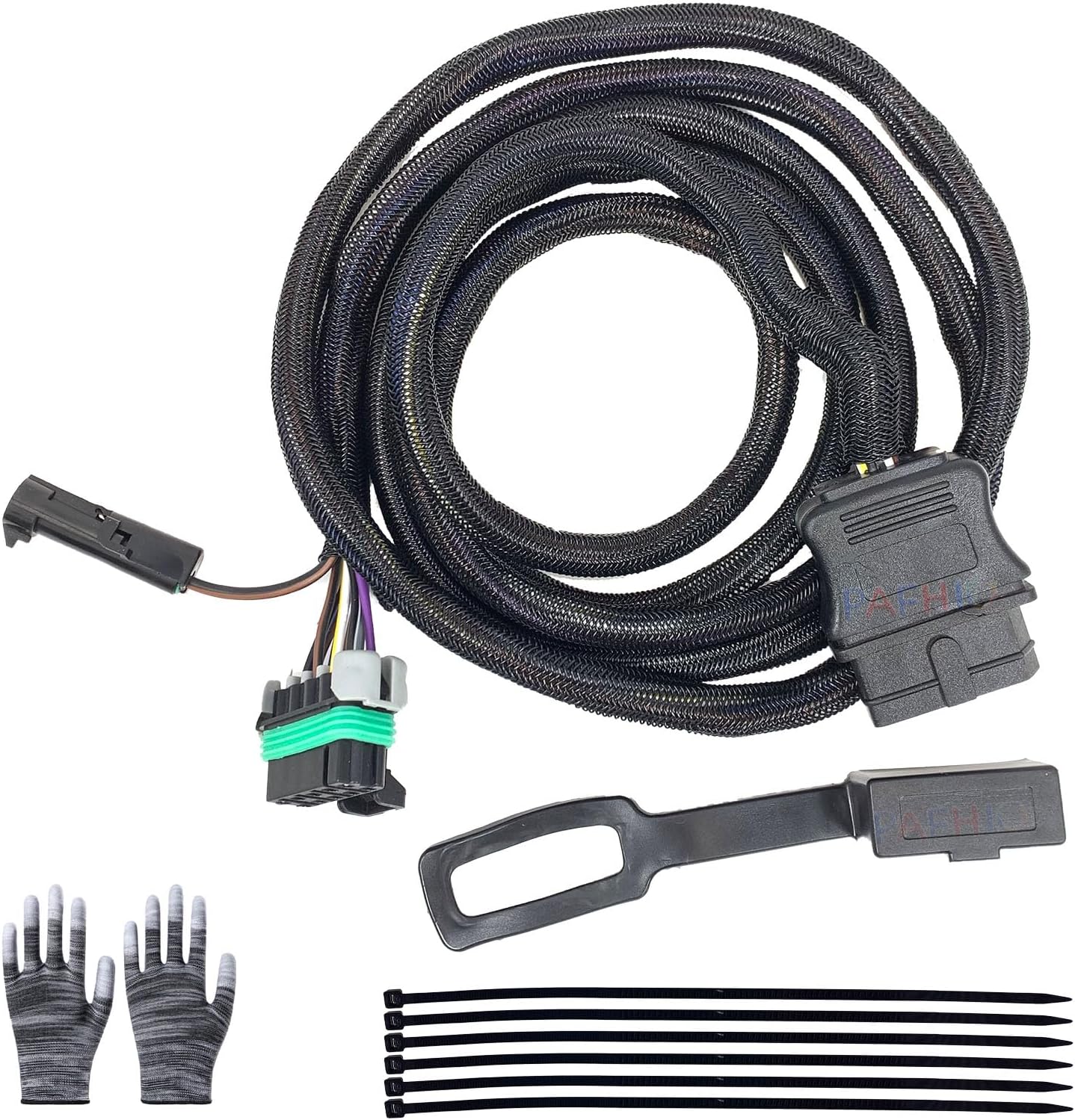 26357 22413 11pin Vehicle Side Light Harness with dust Cover Compatible Plug Harness for Western Fisher Blizzard SnowEx Snowplow