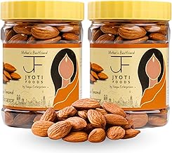 Jyoti Foods California Almonds/Badaam 200 grams, All-Natural, Wholesome & Delicious, Packed with Nutrients, A Mother's friend (Size: 200 gms) (Pack of 2)