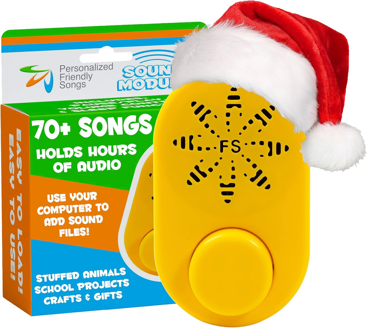 2+ Hr Voice Box for Stuffed Animals by Friendly Songs – This Sound Module can Hold 70+ MP3 Songs or MP3 Voice Recordings Inside The Voice Recorder for Stuffed Animals and Plush Teddy Bears
