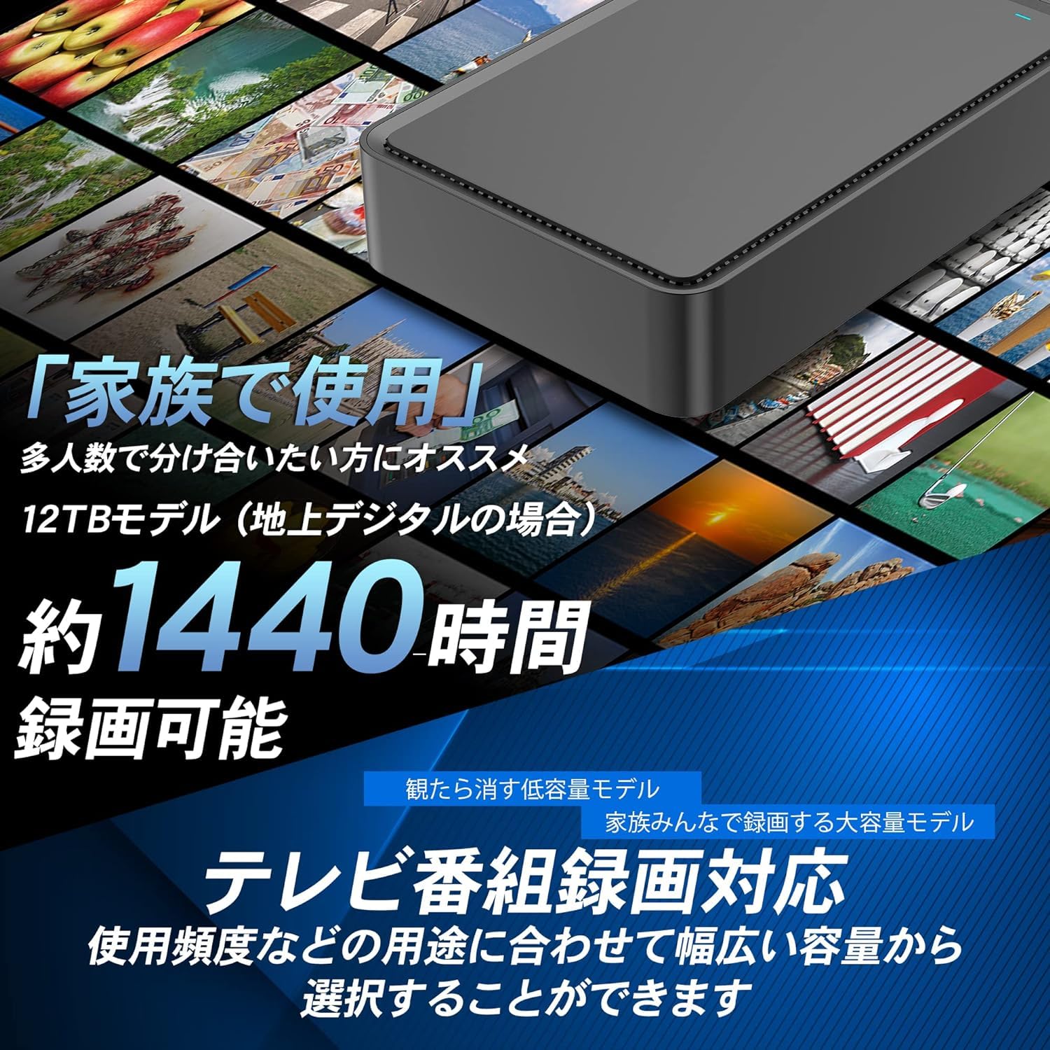 Amazon | FFF 外付けHDD 8TB テレビ録画用 ハードディスク PC PS4 4K 