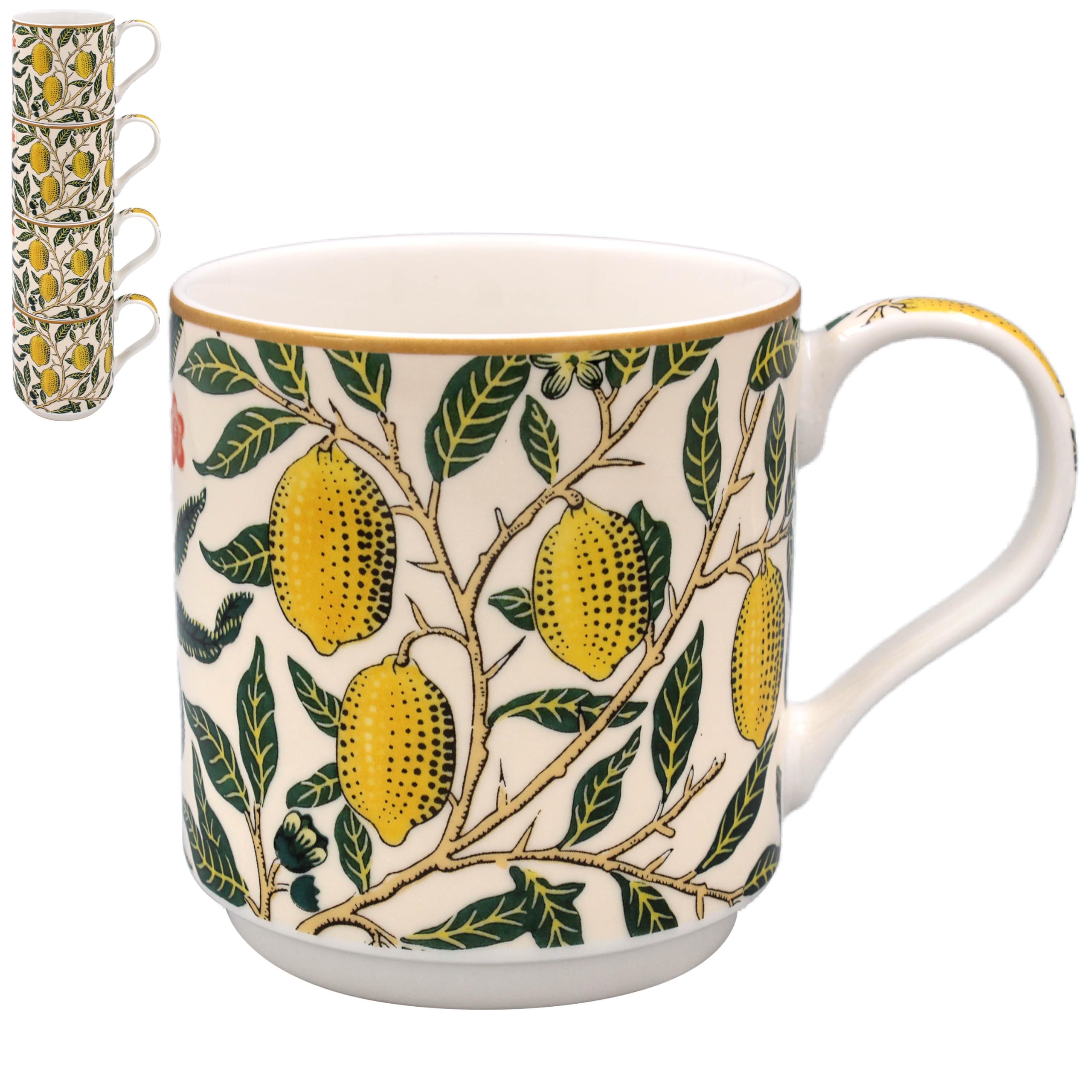 The Leonardo Collection William Morris Fruits Mugs Set of 4