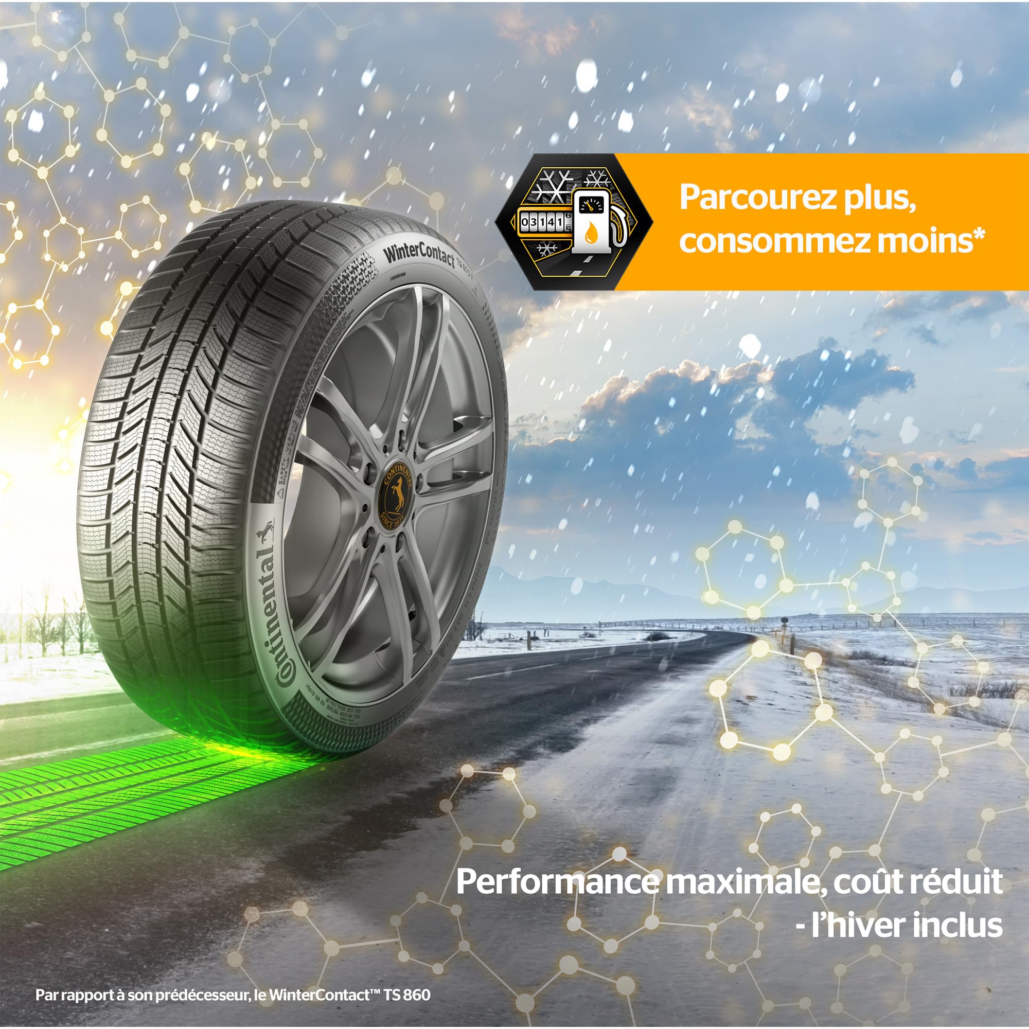 CONTINENTAL - WinterContact TS 870 P - 205/45 R 17-88V/C/B/71dB - pneus d'été