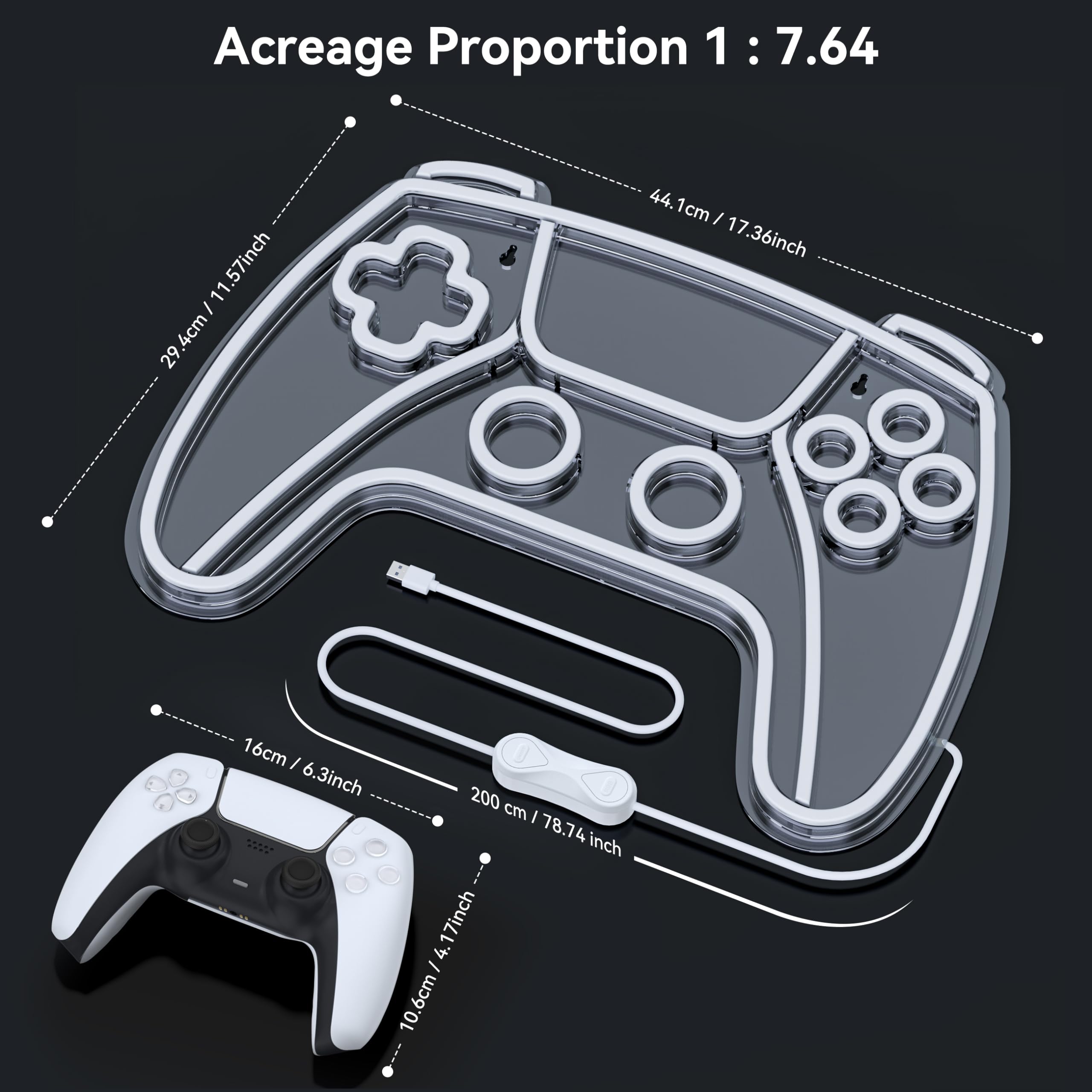 Gaming Neon Signs for Wall Decor with 10 RGB light - Image 3