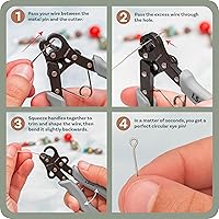 Vista 4 de The Beadsmith Paquete Combo de Alicates de Bucle de Un Paso – Incluye alicates de bucle de 1.5 mm, 2.25 mm y 3 mm, usar con alambre de manualidades
