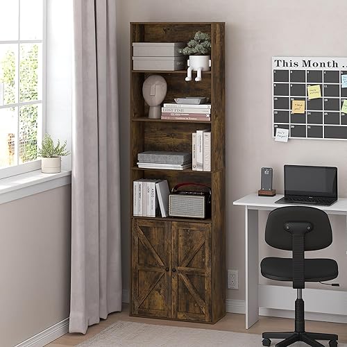 Miniatura 8 de Furinno Jaya Enhanced Home Estantería de 5 niveles, pino ámbar