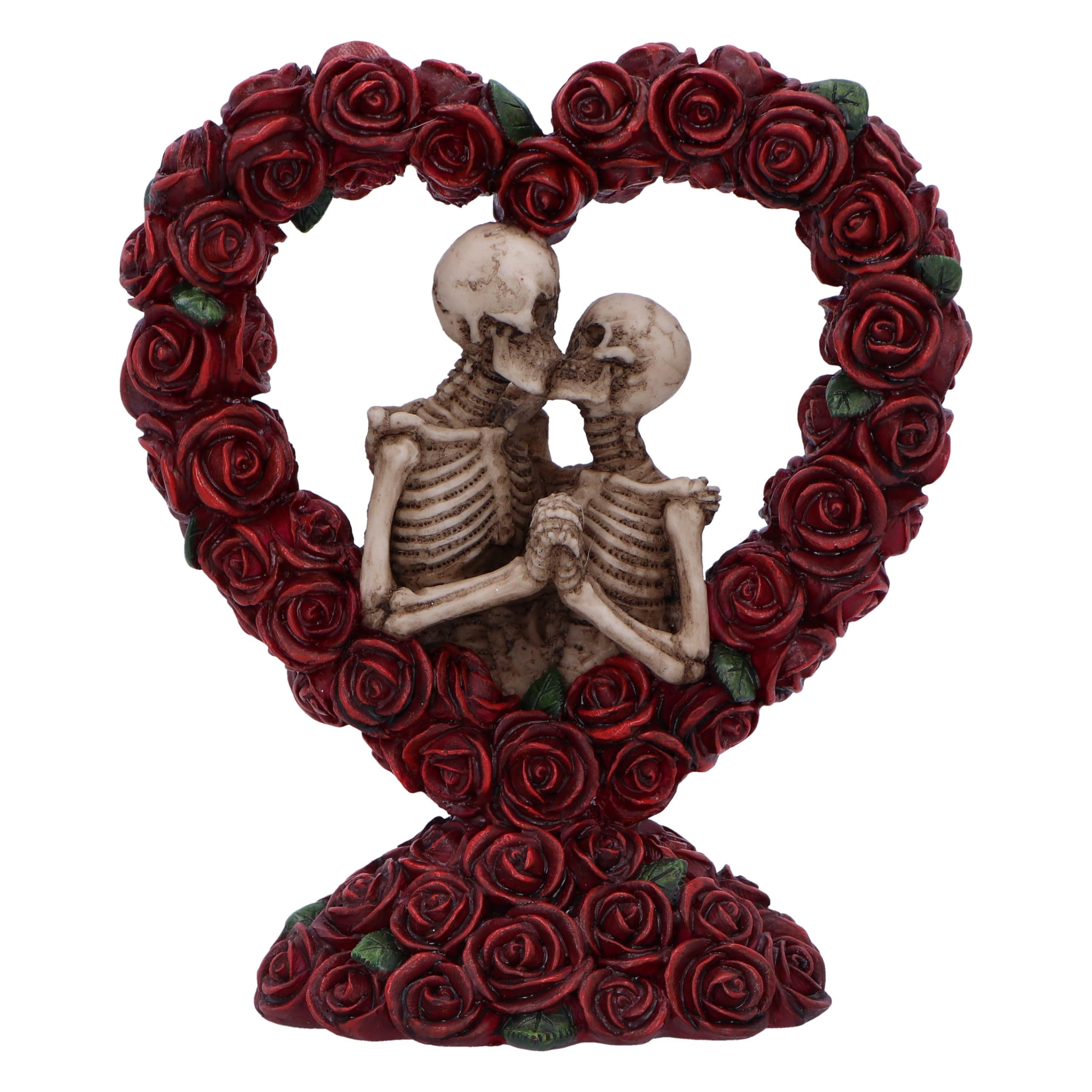 Nemesis Now To Have and To Hold 13cm, Resin, Red, Skeletons Figure, Red Skeletons Ornament, Collectable Skeletons Giftware, Cast in the Finest Resin, Expertly Hand-Painted