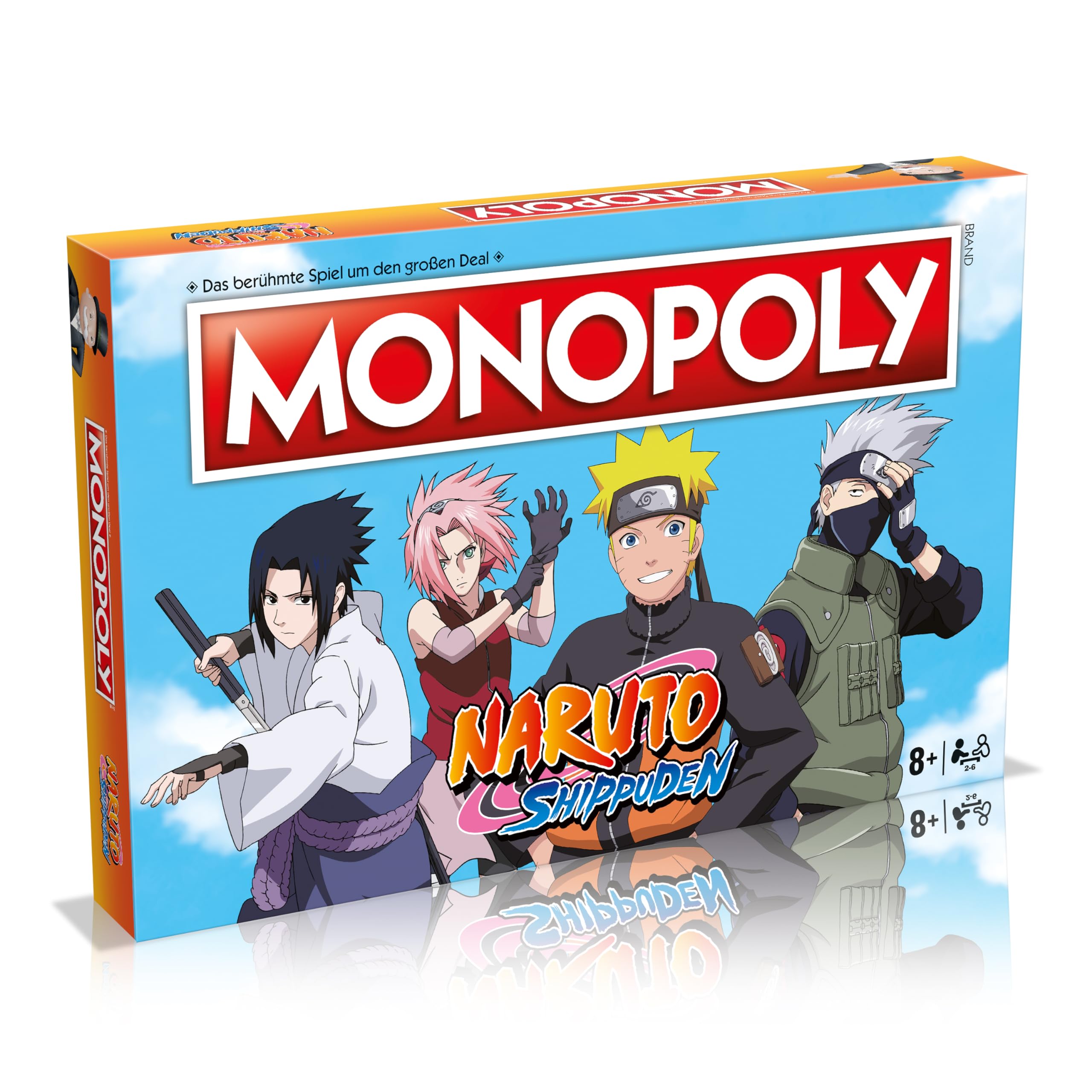 Winning Moves Monopoly Naruto Edition - Monopoly Spiel für Fans - Familienspiele Strategie Brettspiele Naruto - 2+ Spieler ab 8+ Jahren - Deutsch