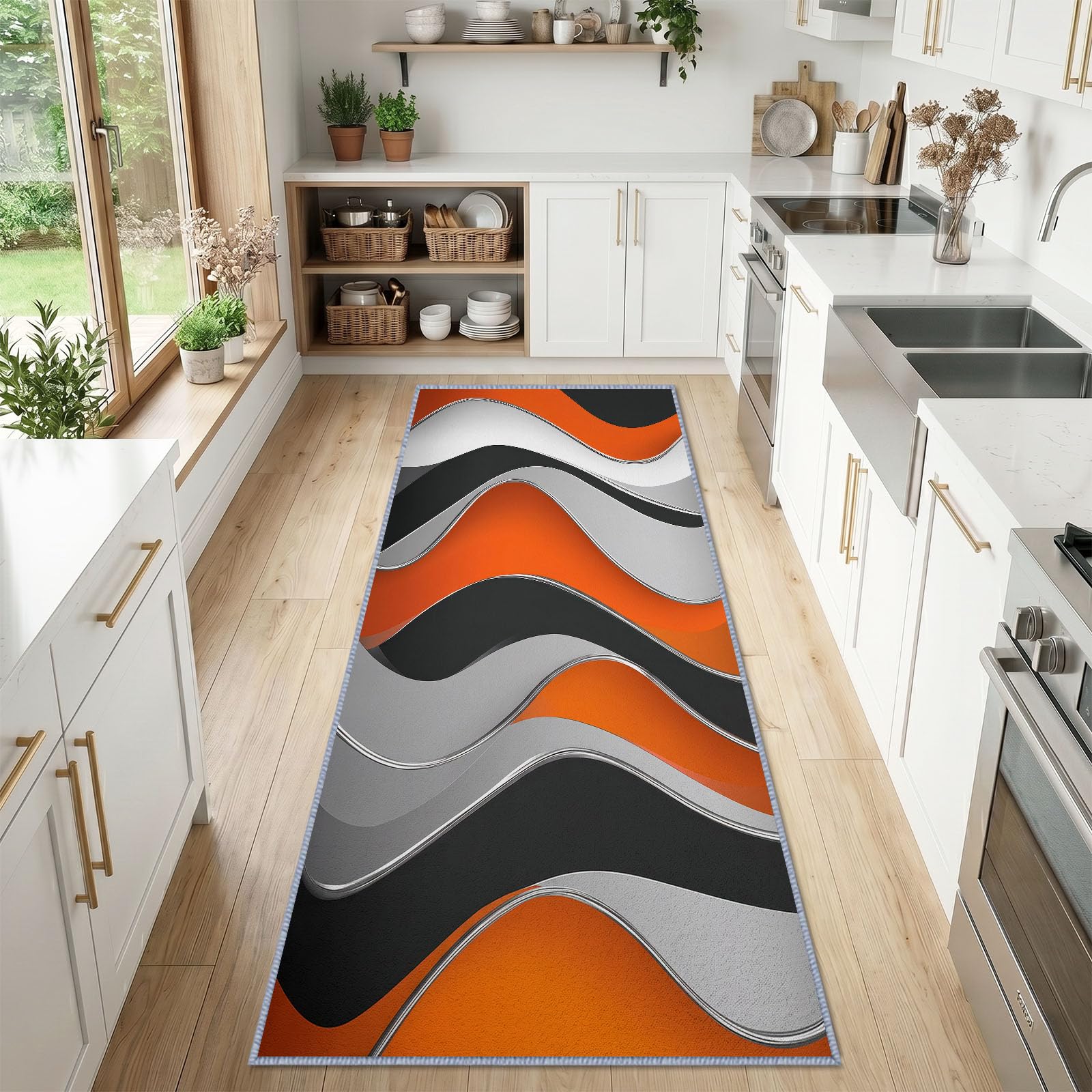 Modern Technology Fashion - Alfombra antideslizante (80 x 300 cm)