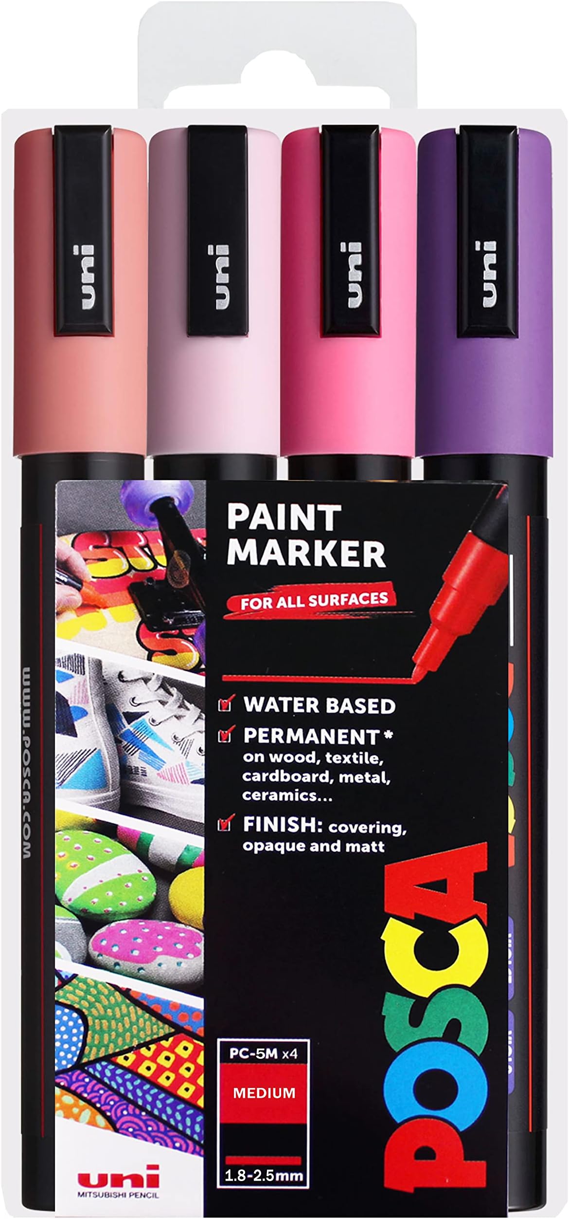 1pcs Posca PC-5M Paint Marker Pen 54 Colors Acrylic Art Drawing Painting Pens Medium Point 1 8 2 5mm Graffiti Best Gift 5m 57