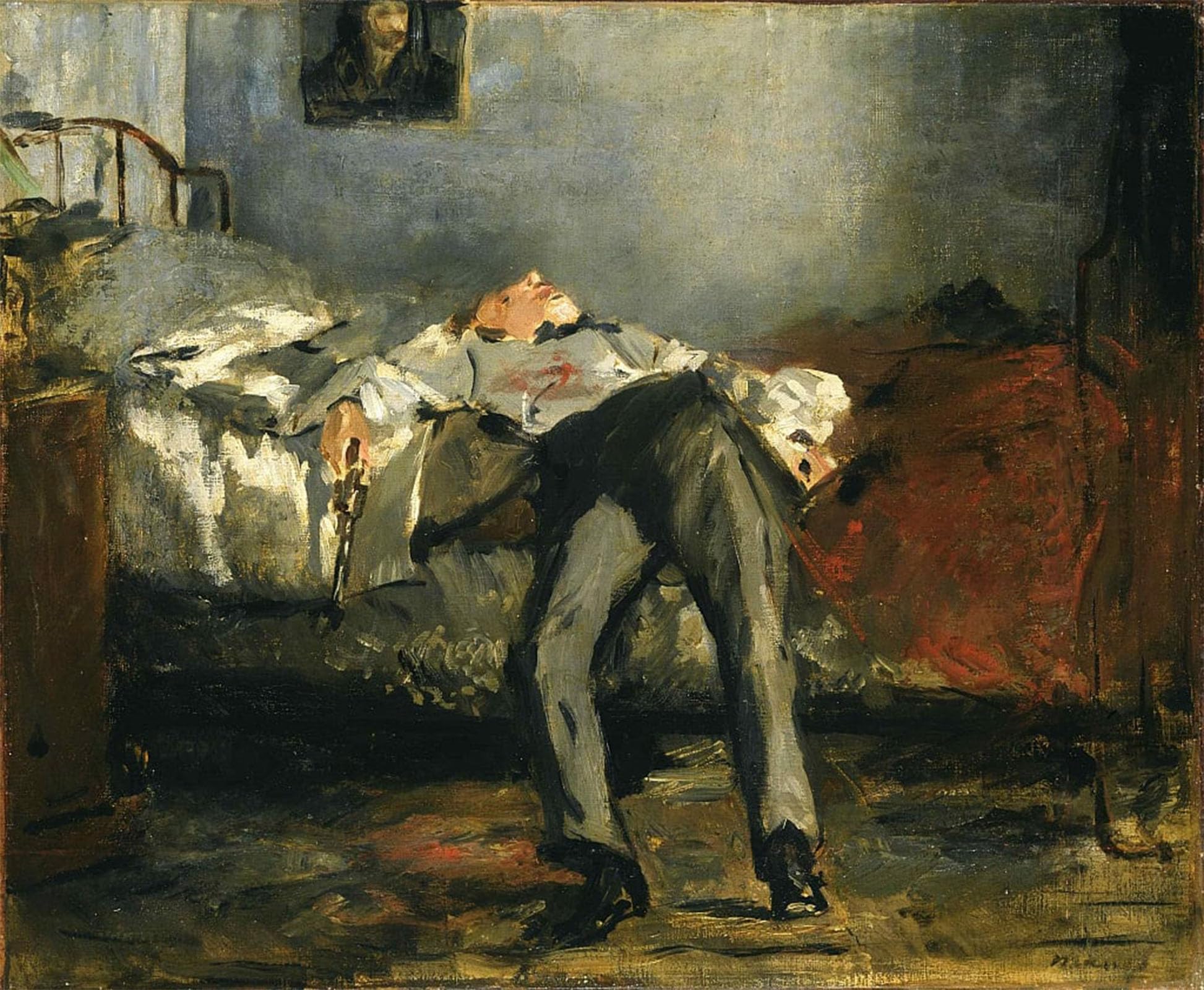 POSTERIIk Famous Animal Posters Vintage Picture the Suicide by Edouard Manet Modern Wall Decor for Home Decor 60x90cm