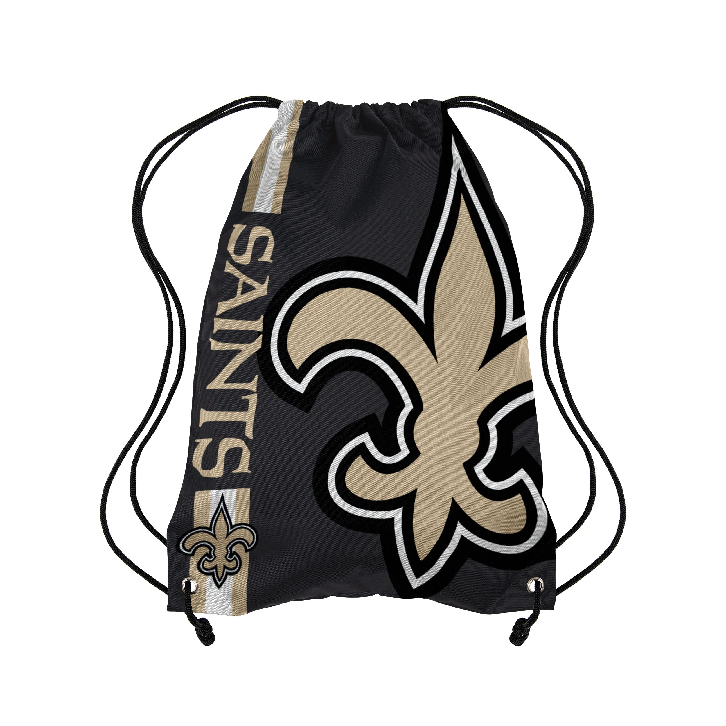FOCO New Orleans Saints NFL Big Logo Drawstring Backpack