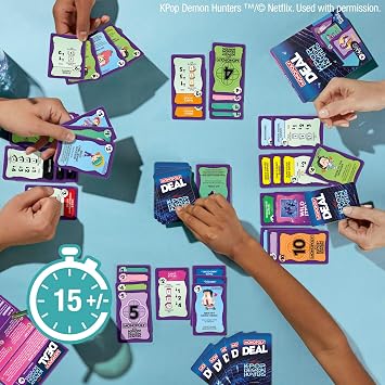 Monopoly Deal: Kpop Demon Hunters Card Game | Family Games for Kids, Tweens, Teens, and Adults | 2-5 Players | 15 mins. | Easter Gifts for Boys and Girls, Ages 8+