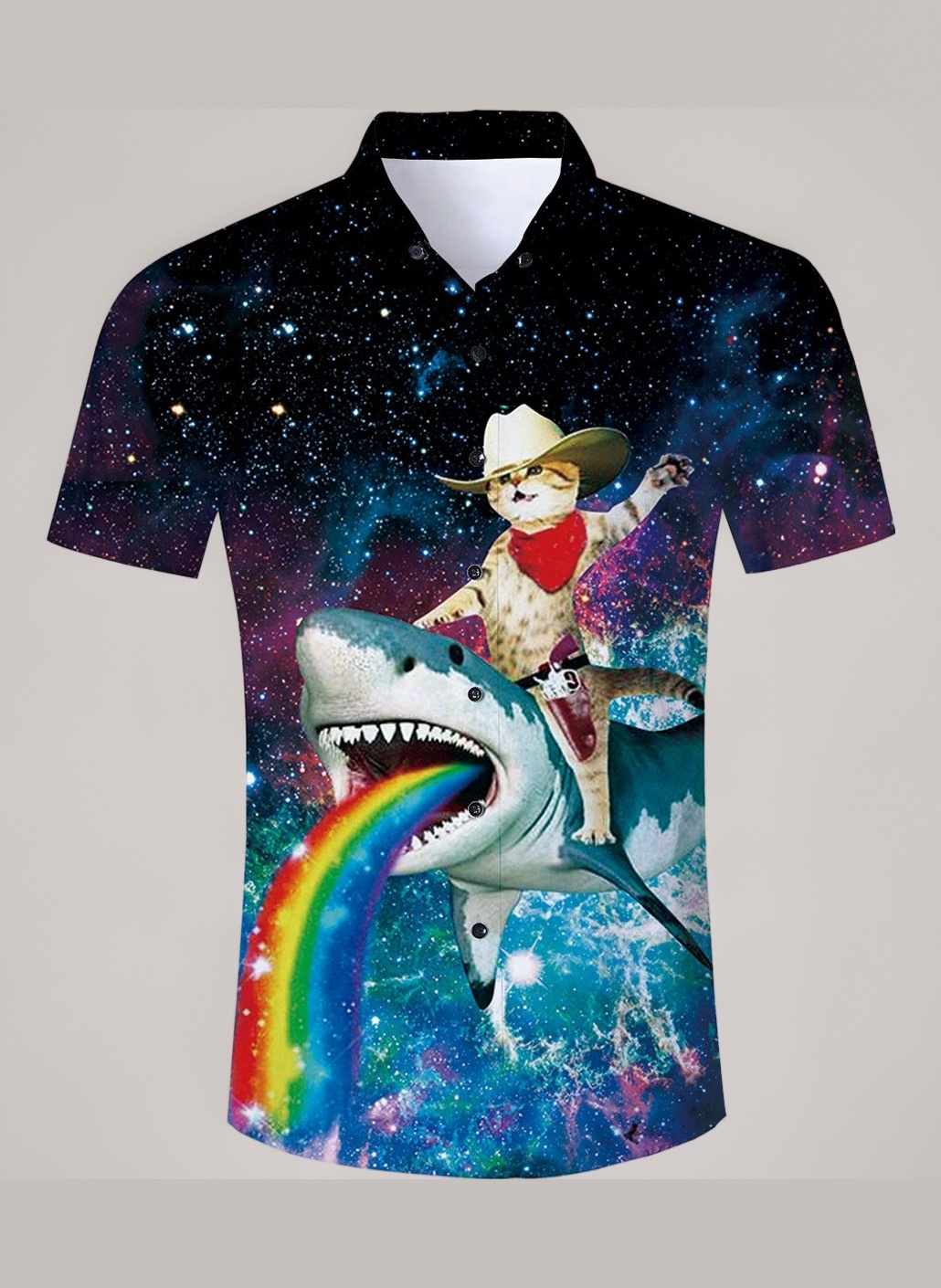 TUONROAD Hawaiian Shirt for Men Funny Cat 3D Printed Beach Shirt Short Sleeve Shit Shirt Mens Button Down Summer Casual Shirts M-XXL…