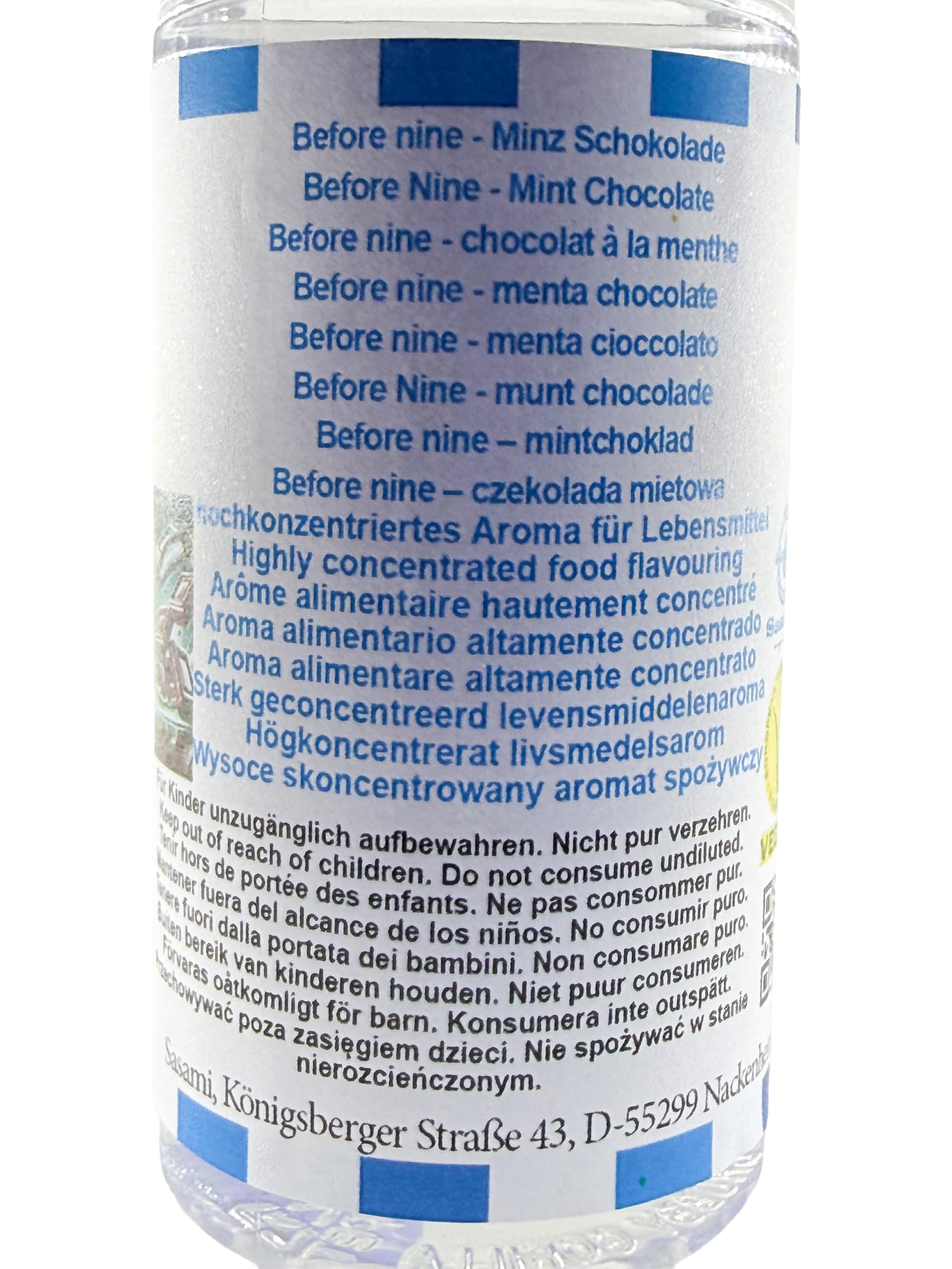 Before nine - menta chocolate aroma concentrado - Vegano - Sasami - 10ml