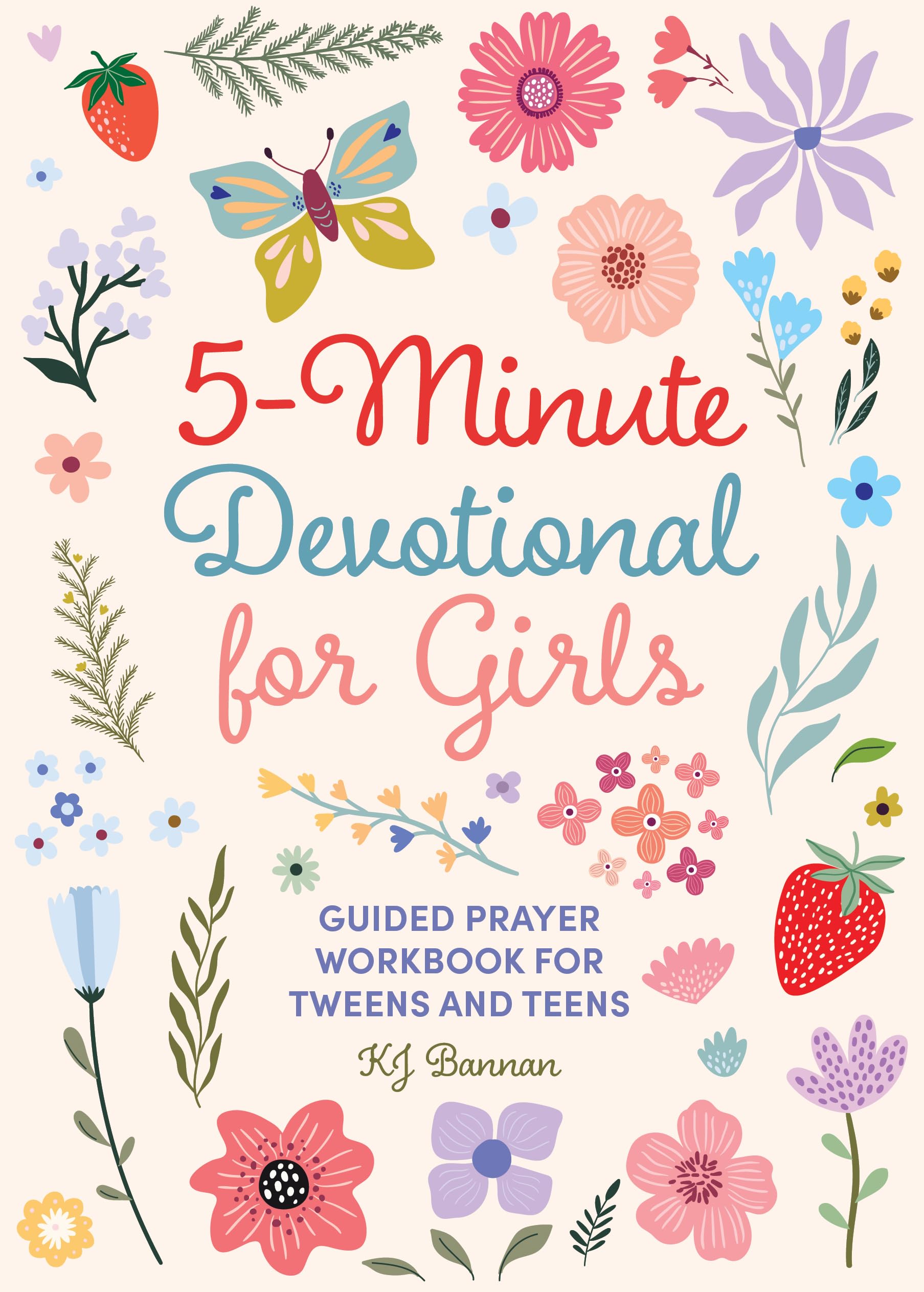 Chartwell Books 5-Minute Devotional For Girls Paperback Guided Prayer Workbook For Tweens And Teens