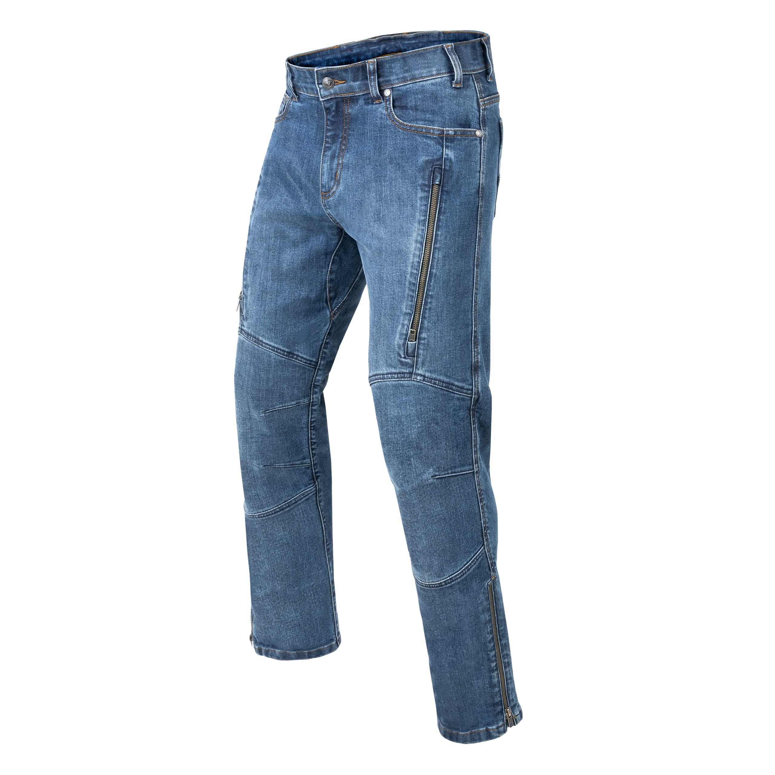 Rebelhorn Men's Blue Washed Out Hawk 3 Regular Fit Motorcycle Jeans