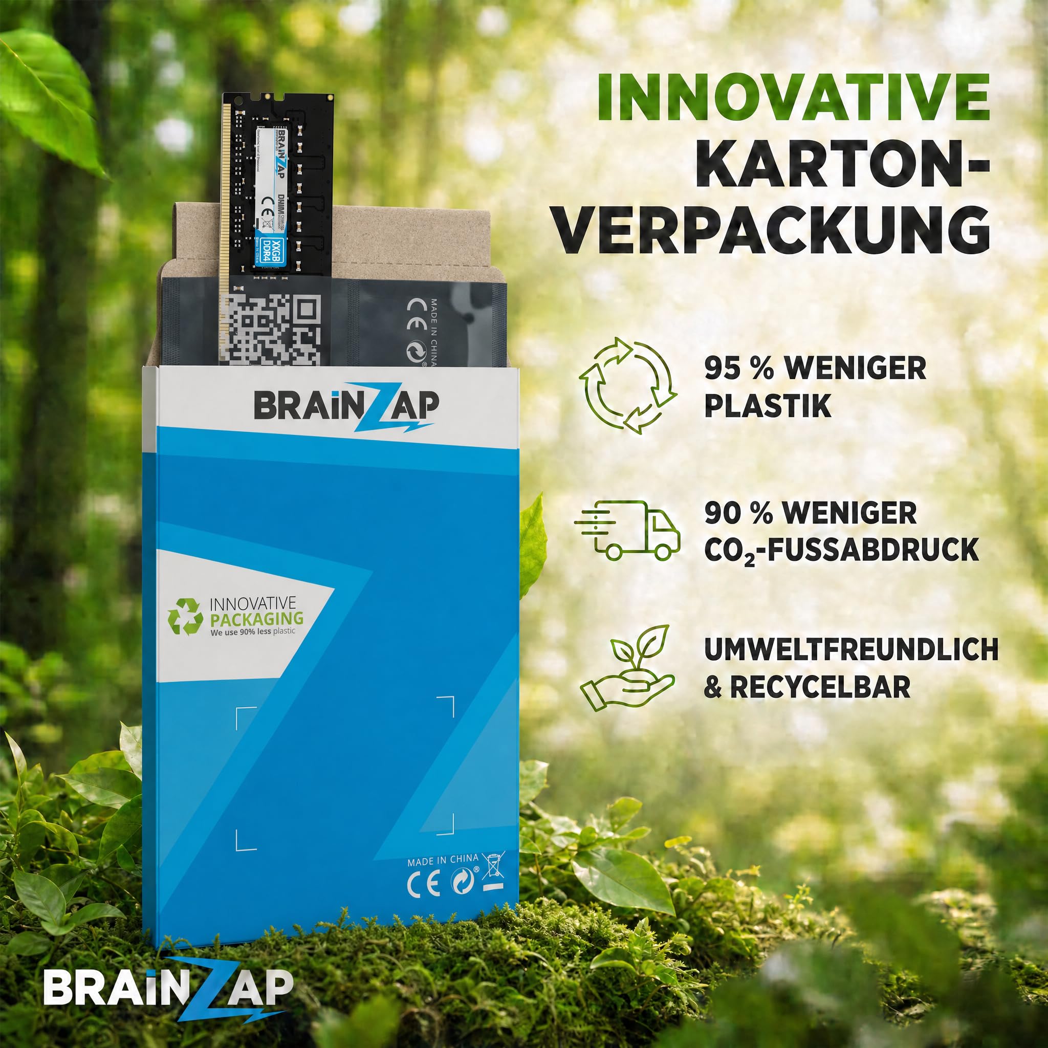 BRAINZAP 8 GB DDR4 RAM DIMM PC4-2133P-UAB-10 1Rx8 2133 MHz 1,2 V CL15 komputer stacjonarny pamięć bez buforowanej pamięci ECC