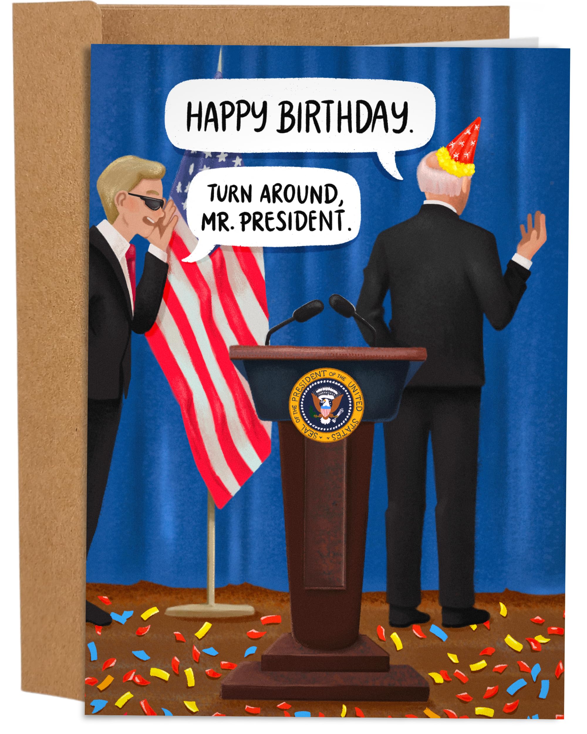 Amazon.com : Sleazy Greetings Funny Joe Biden Birthday Card for Men or  Women - Hilarious Birthday Card for Him or Her - Joe Biden Gag Gift - Joe  Biden Turn Around Mr.