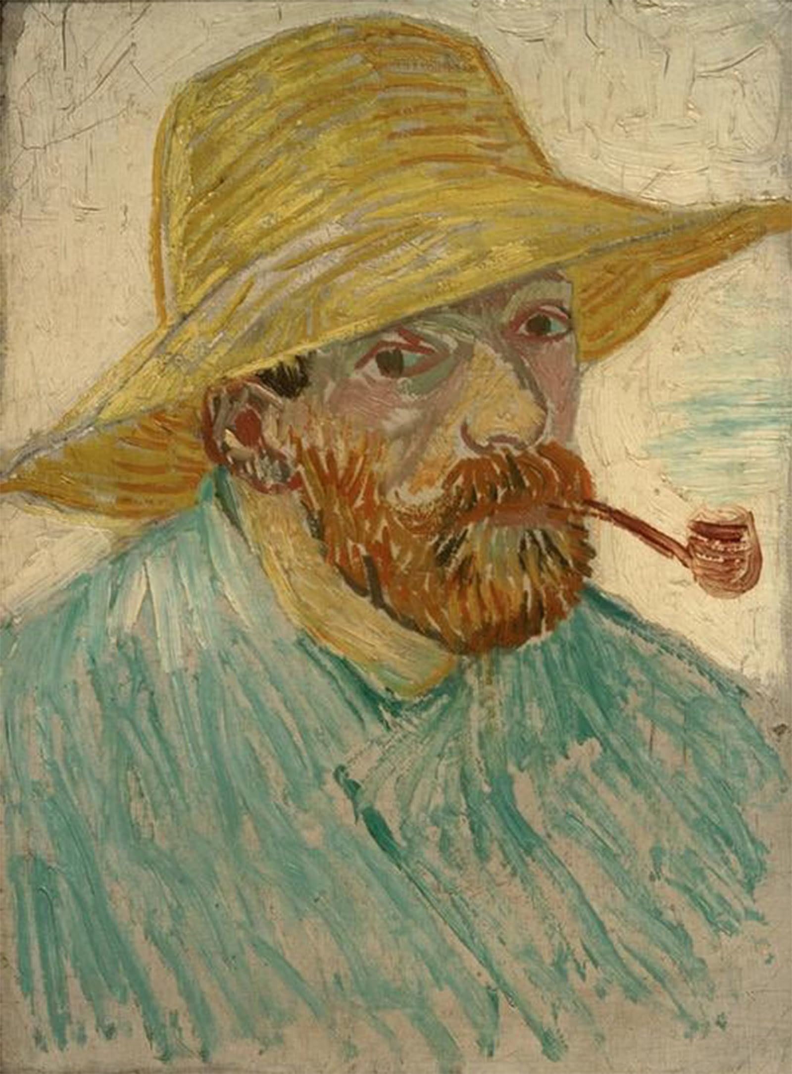 ARTXLXXBN Famous Prints Artwork Pictures Poster Painting Art Self-portrait with Straw Hat Artwork Landscape Pictures for Home Decor 60x90cm