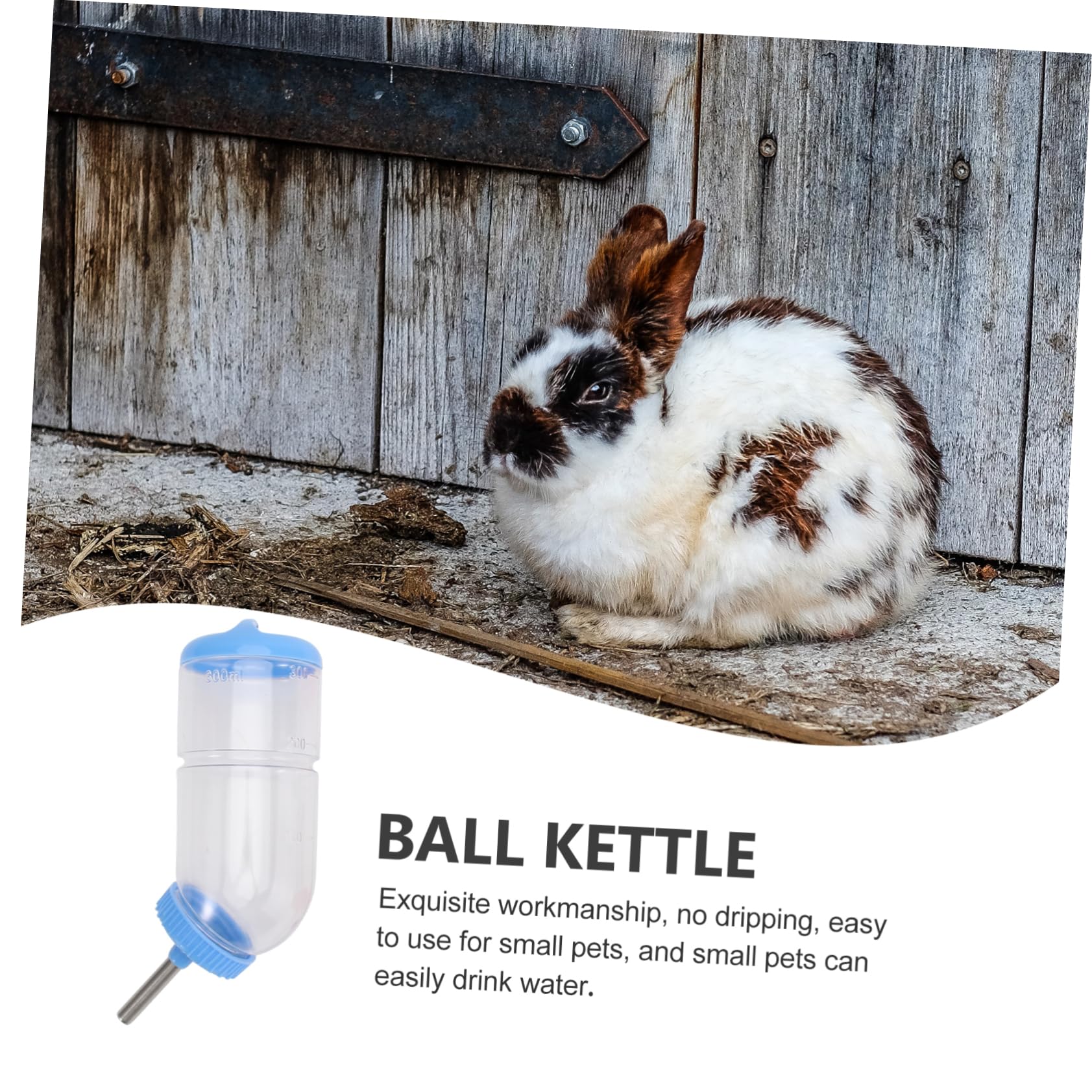 FOMIYES 3 Set Di Bottiglie Dacqua Per Animali Domestici Mangiatoie Per Animali Domestici in Acciaio Inossidabile Sicure Per Piccoli Animali Facili Da Usare / 2 Pezzi * 3
