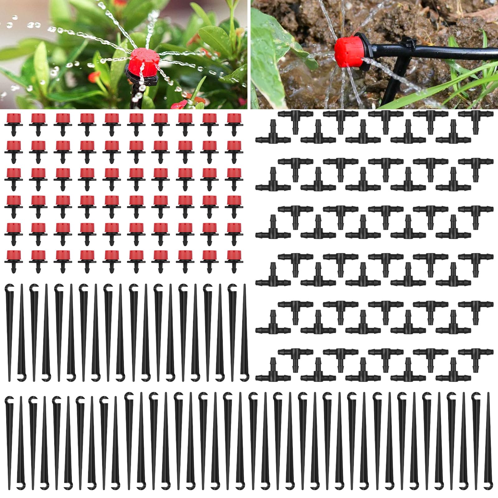 ANOMM 180PCS Automatic Drip Irrigation Kit, Garden Watering System