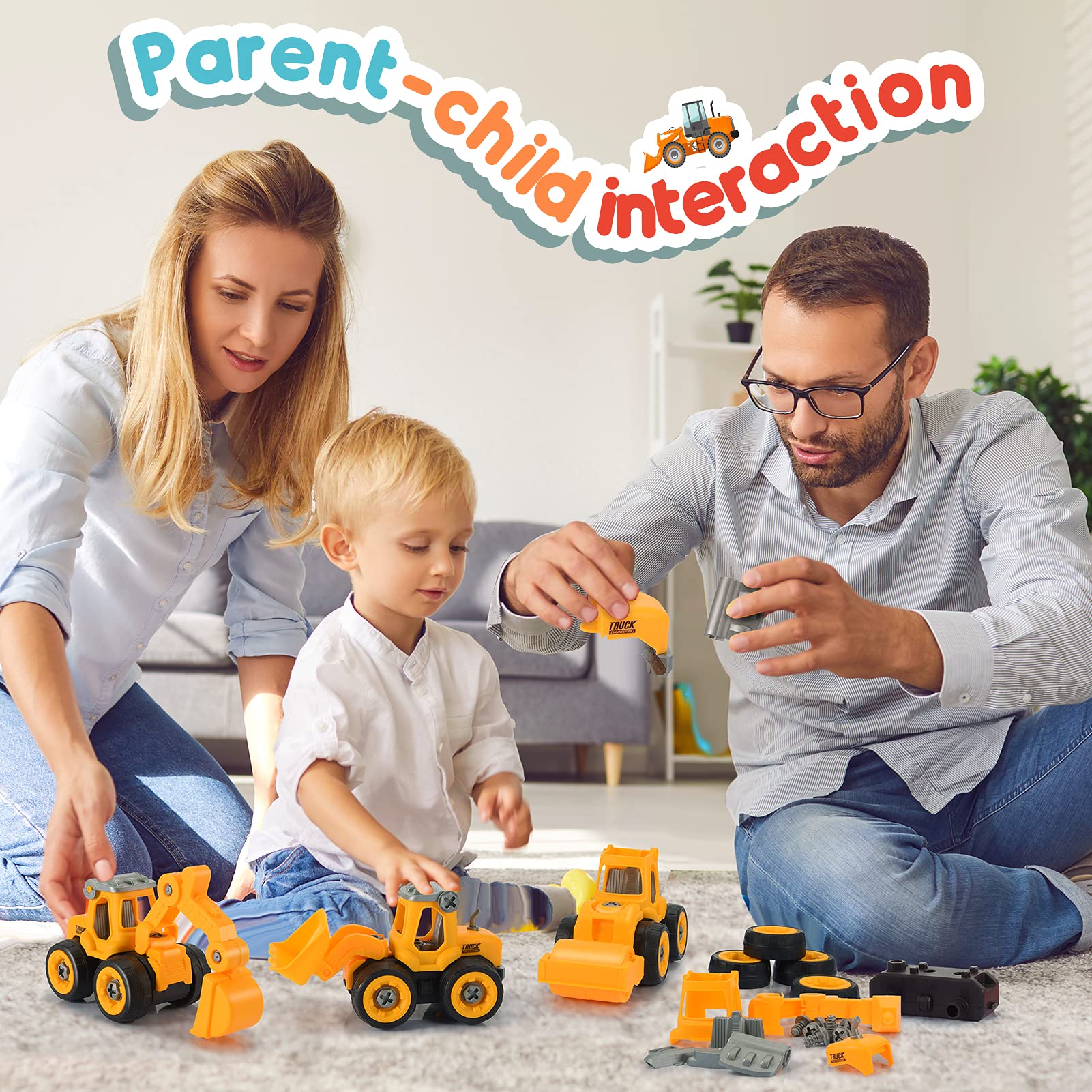 Anginne Jungen-Spielzeug, Alter 3–12, Traktor-Spielzeug, Auto-Spiele, Bagger-Spielzeug für 3–12 Jahre alte Jungen, Spielzeug, Alter 3 4 5 6 7 8 9 Jahre alte Jungen Mädchen Kinder s' play v Fahrzeuge