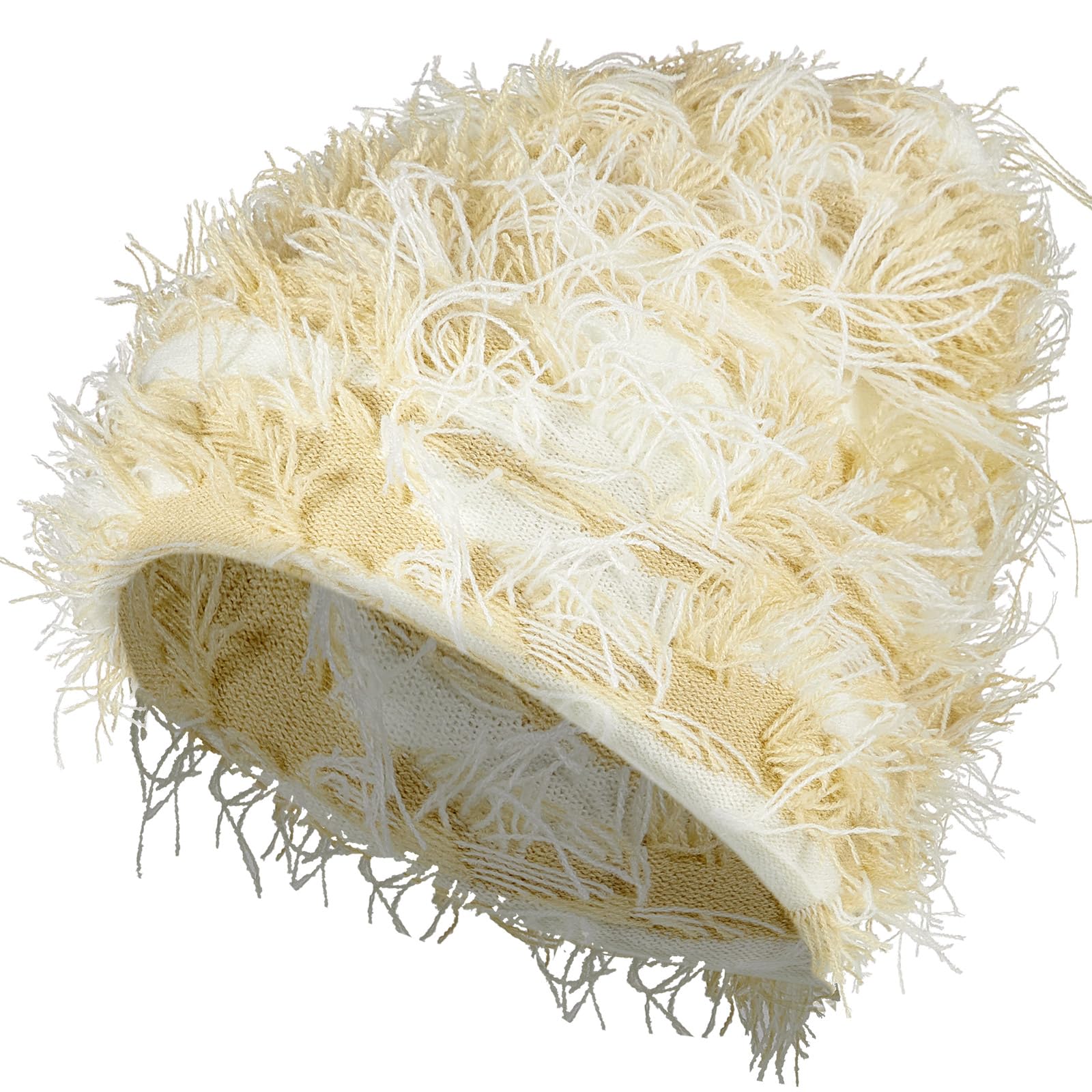 Chuarry Distressed Knitted Beanie Fuzzy Winter Hats Thick Warm Beanies Snow Hats Skull for Women Men Outdoor Ski Knit Cap