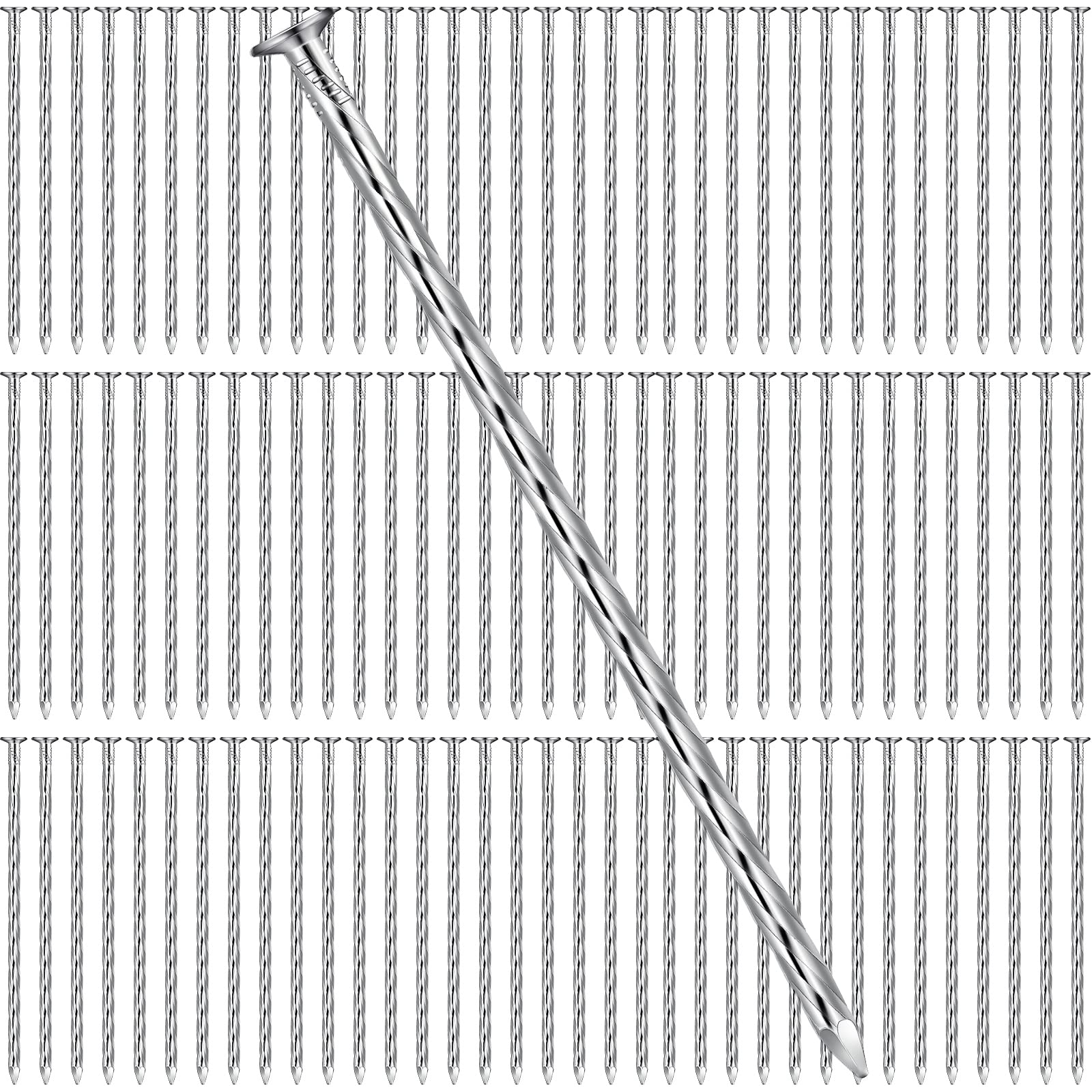 Photo 1 of Nuenen 1000 Pack 6 Inch Spiral Metal Landscape Spikes Artificial Turf Stakes Galvanized Grass Nails Heavy Duty Landscape Edging Anchoring Spike for Artificial Turf Weed Barriers Paver Carpentry Tent