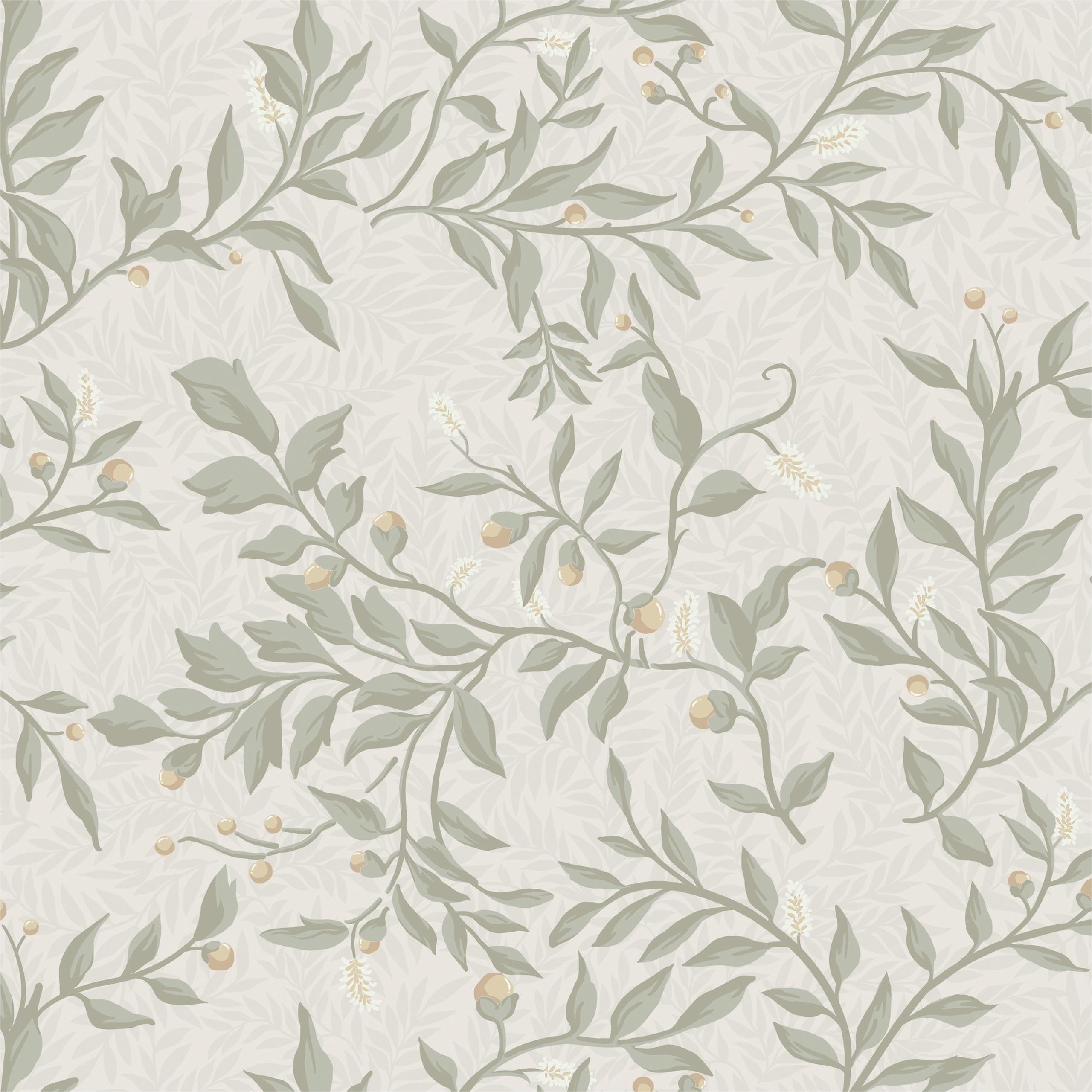 TimeetSelf-Adhesive Wallpaper Green Leaves Adhesive Film Furniture Beige Furniture Film Self-Adhesive Plants Pattern Furniture Sticker 41 x 500 cm Waterproof Vinyl Film for Furniture Kitchen Cabinet