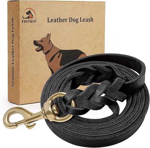 Best black leather dog leash